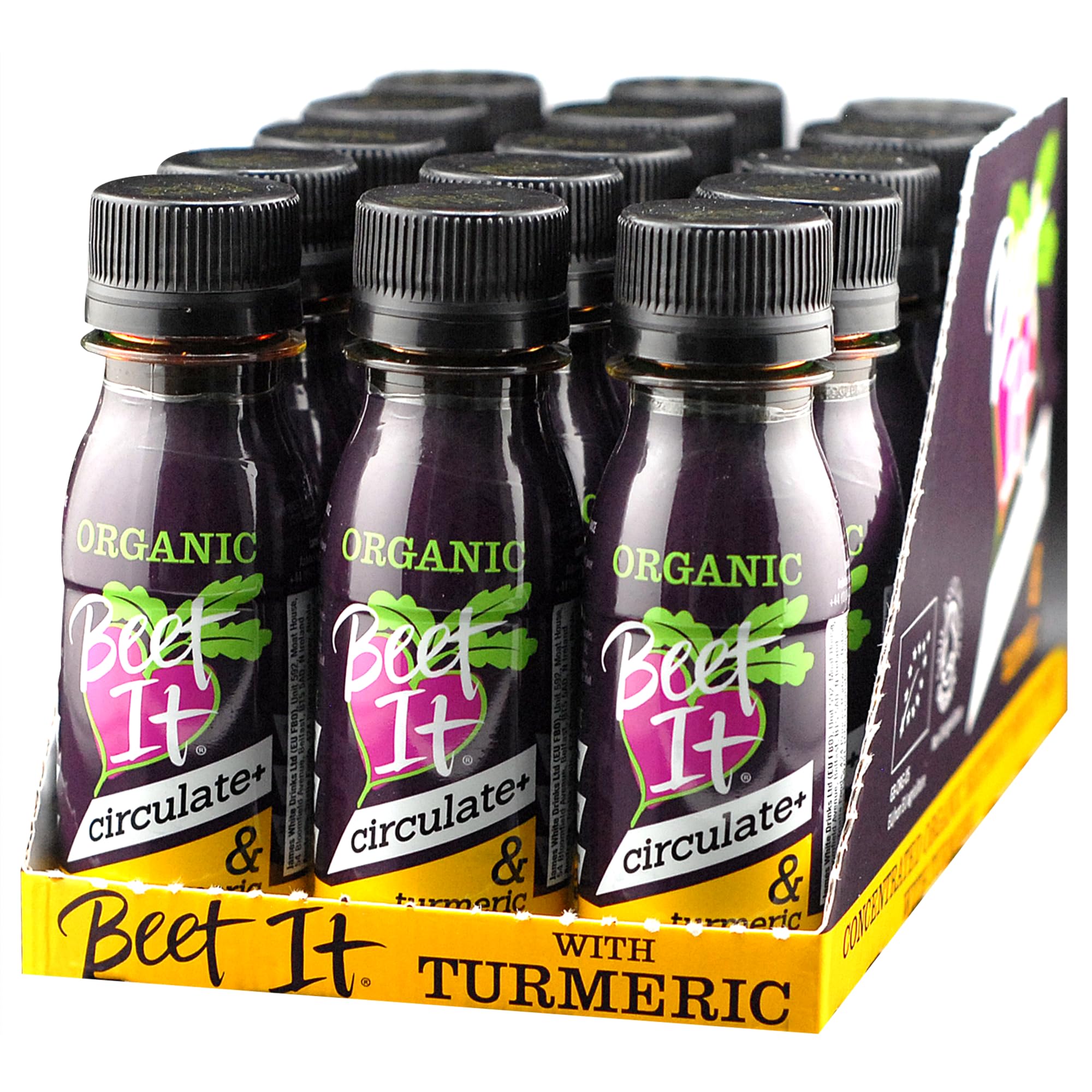 BEET IT Organic Turmeric Circulate+ Shot – 15 x 70ml, Natural Beetroot & Turmeric