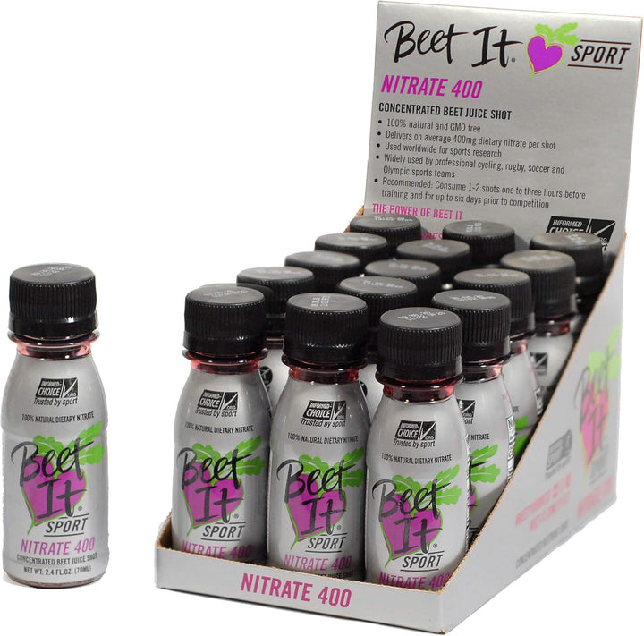 Beet It Sport Nitrate 400 - High Nitrate shots - Concentrated Beetroot Juice (15 x 70ml) Boost Nitric Oxide and Athletic Endurance Performance