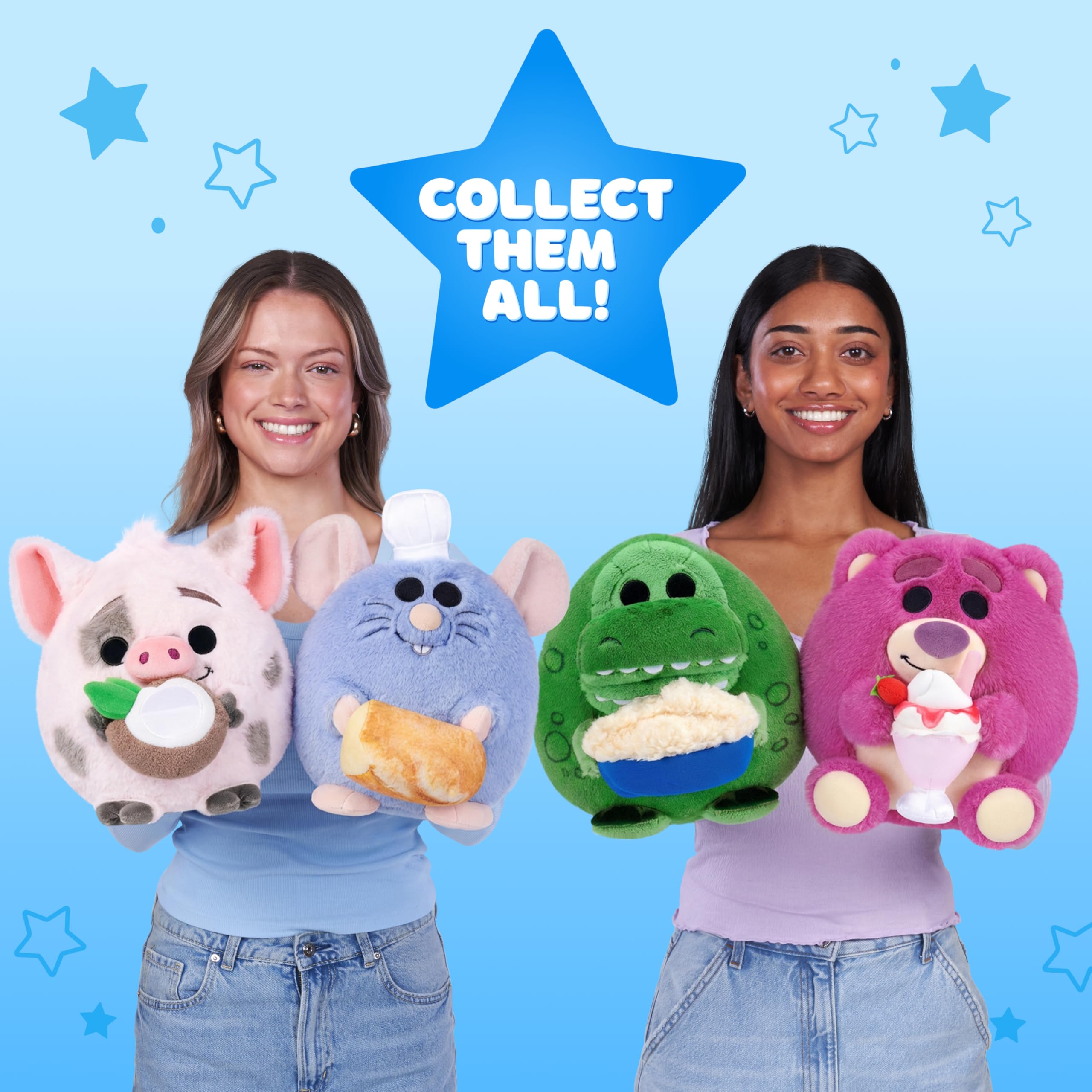 Snackles Disney 8-Inch Plush Toy - Rex & Popcorn | Ultra-Soft Polyester 4