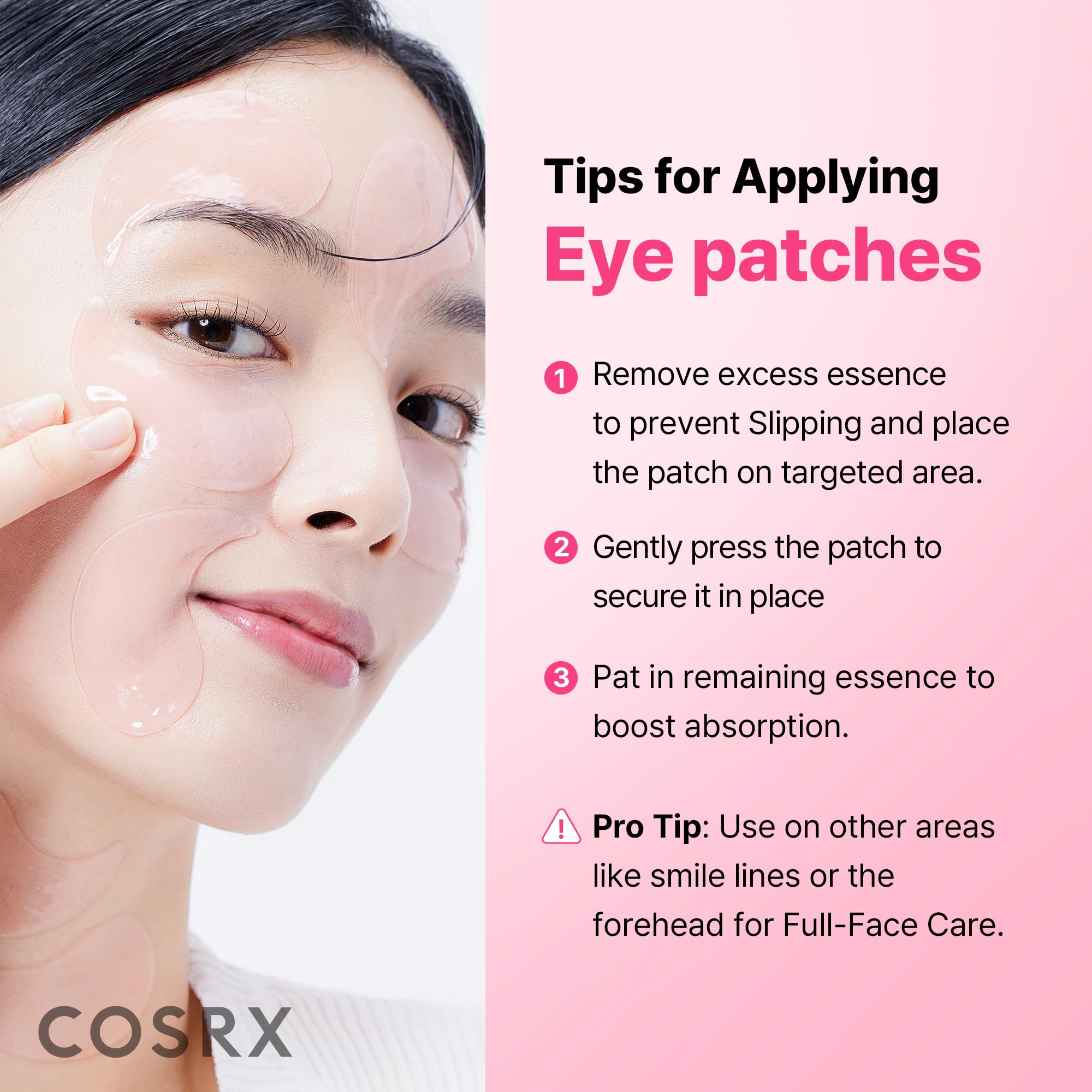 COSRX Pink Peptide Collagen Hydrogel Eye Patches - Reduces Puffiness & Fine Lines | 60 Count 4