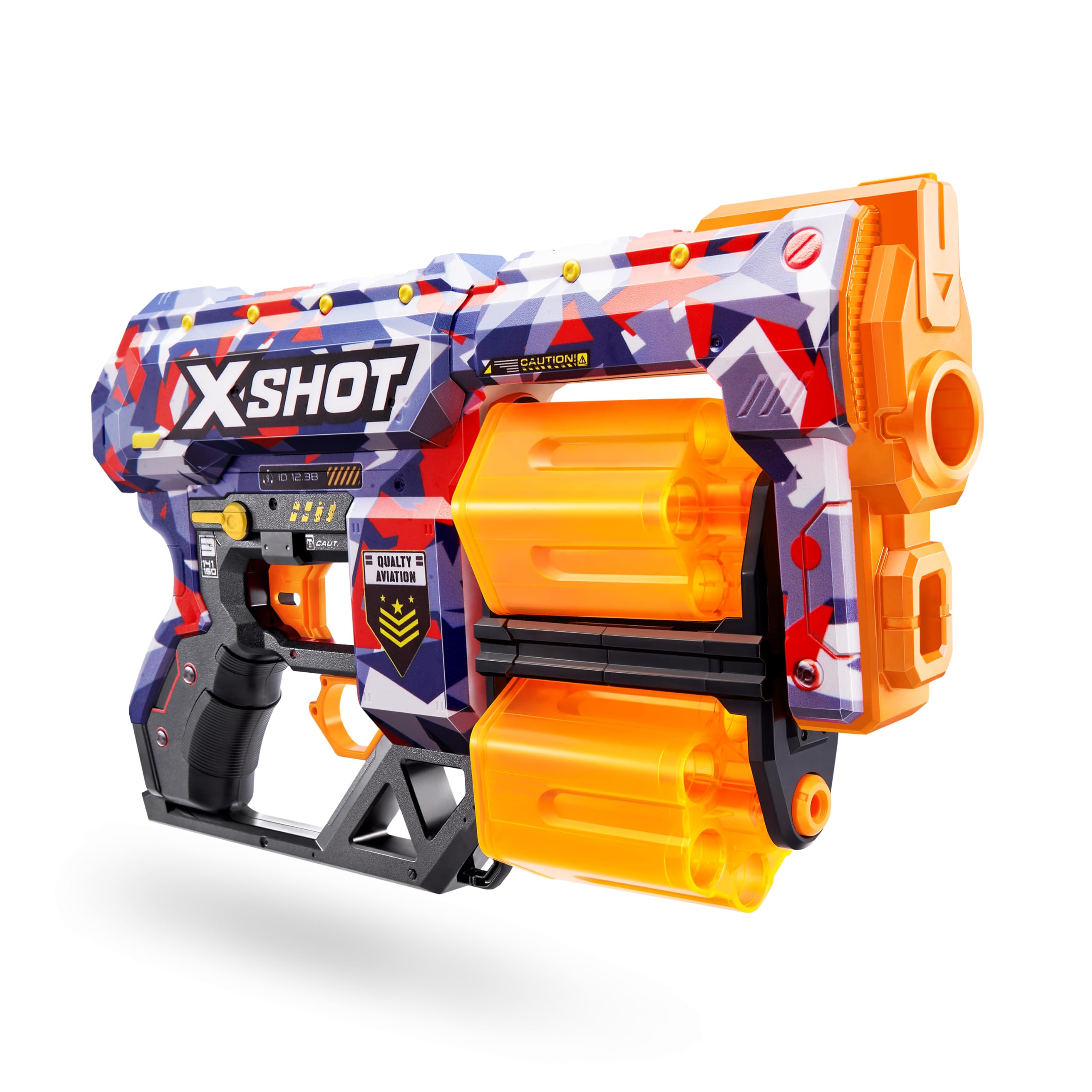XSHOT Skins Dread Foam Dart Blaster - Malice Skin | 12-Dart Dual Barrel | Shoots 90ft | Includes 24 Darts