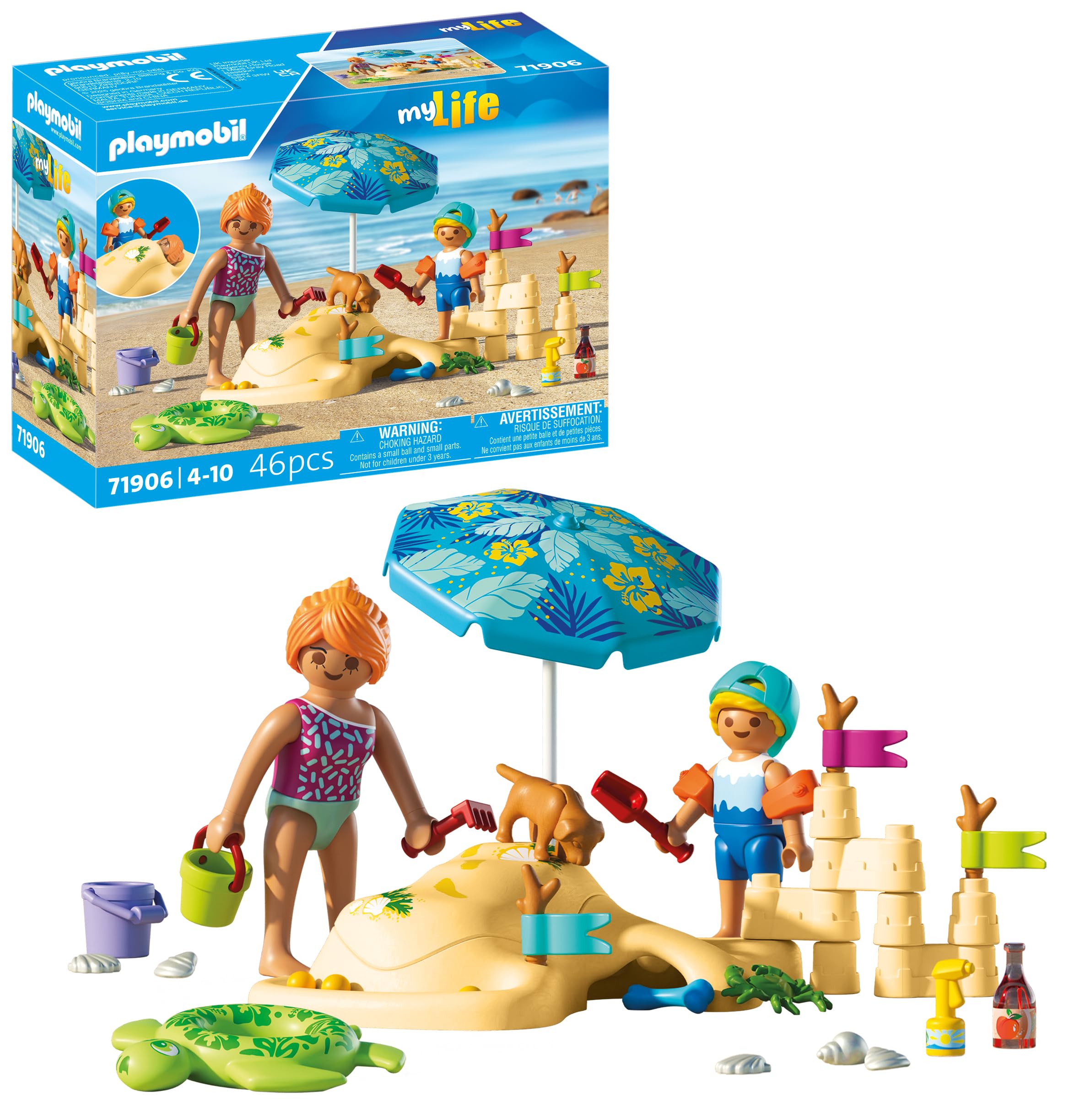 Playmobil Vacation on the Beach Set 71906 | Ages 4+ | Encourages Creativity & Role Play