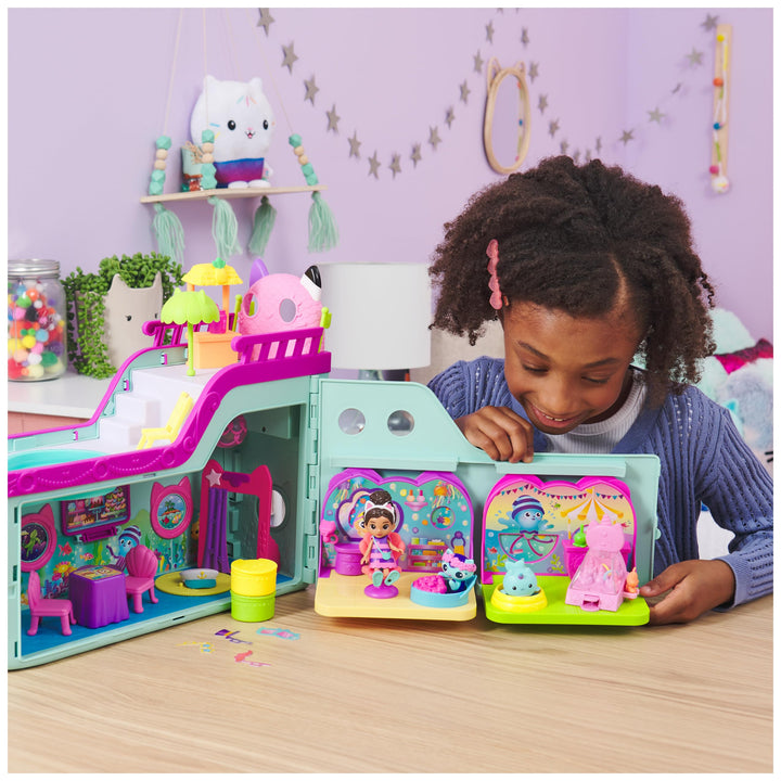 Gabby's Dollhouse Cat Friend Ship - 18-Piece Cruise Playset with Gabby & MerCat Figures, Ages 3+
