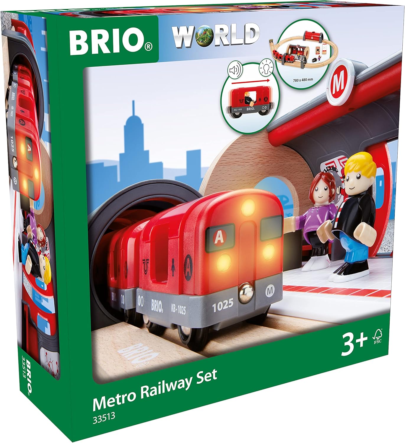 BRIO World Metro Train Set - Wooden Railway Playset for Kids 3 Years Up 12