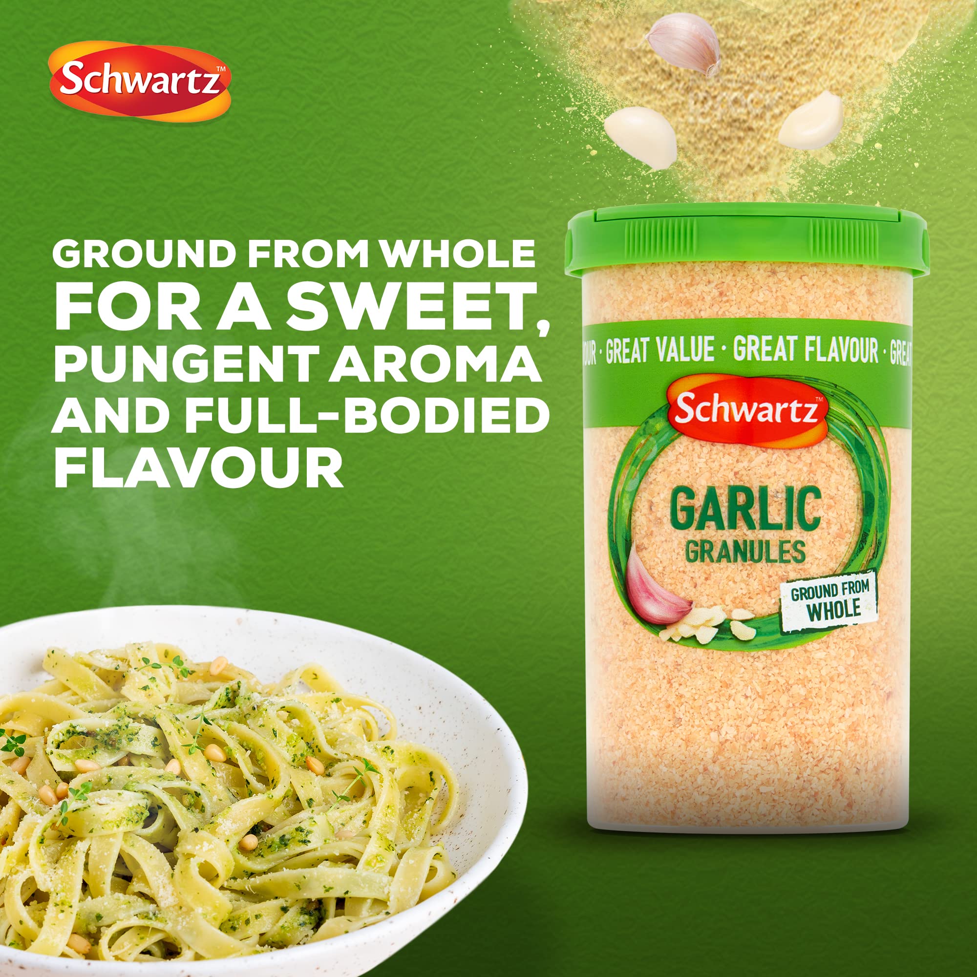 Schwartz Garlic Granules Drum - Rich Taste & Versatile Seasoning | 145g 2