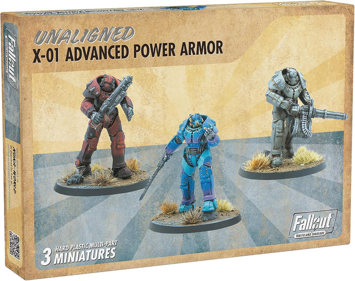 Modiphius Fallout: Wasteland Warfare Unaligned X-01 Power Armor Miniatures Set (MUH0190806)