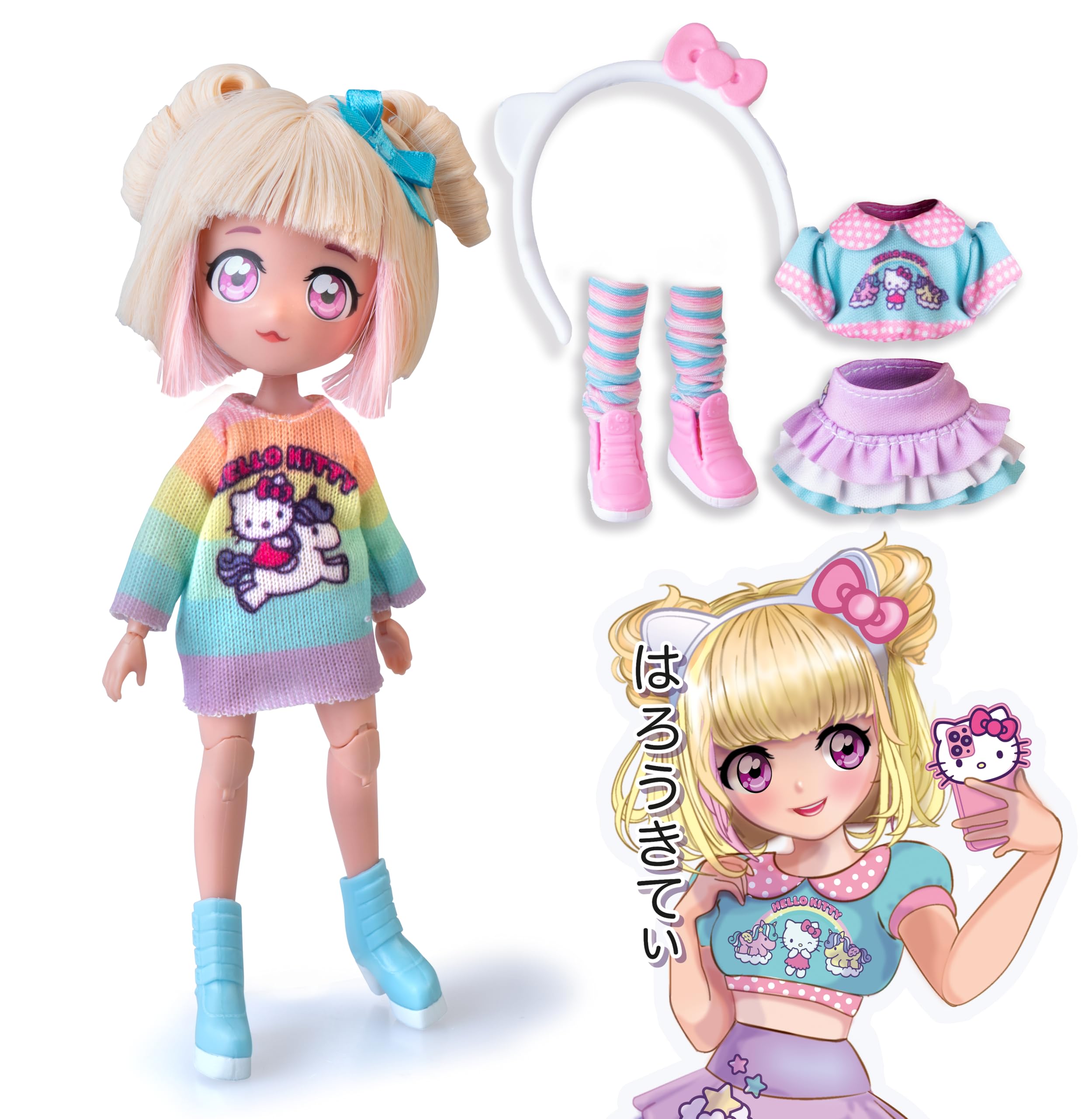 4SF Hello Kitty Manga Fashion - Candy Unicorn Japanese Fashion Doll 5
