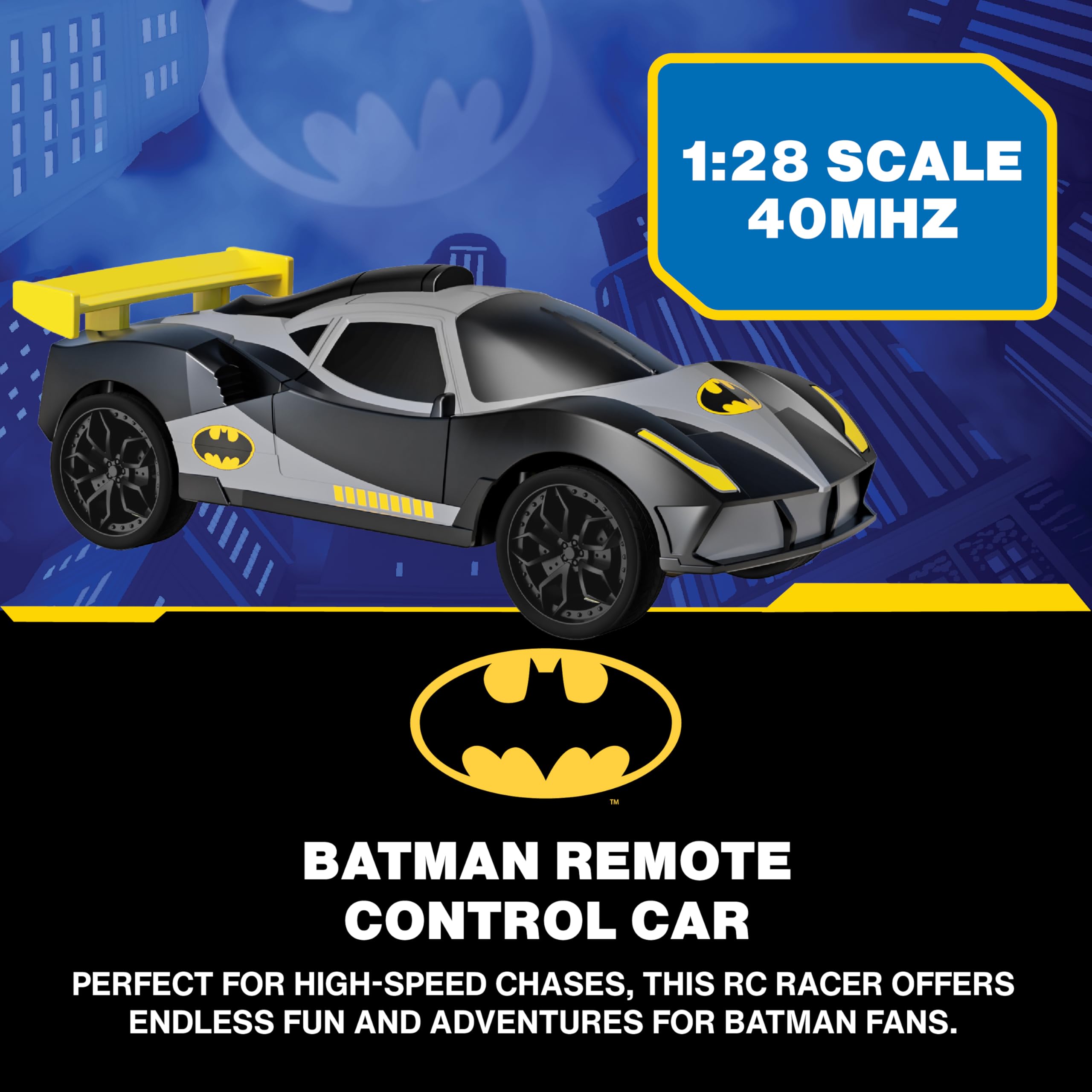 BLADEZ Batman RC Racer Remote Control Car | Full Function Control | Scale 1:28 | Ages 3+ 2