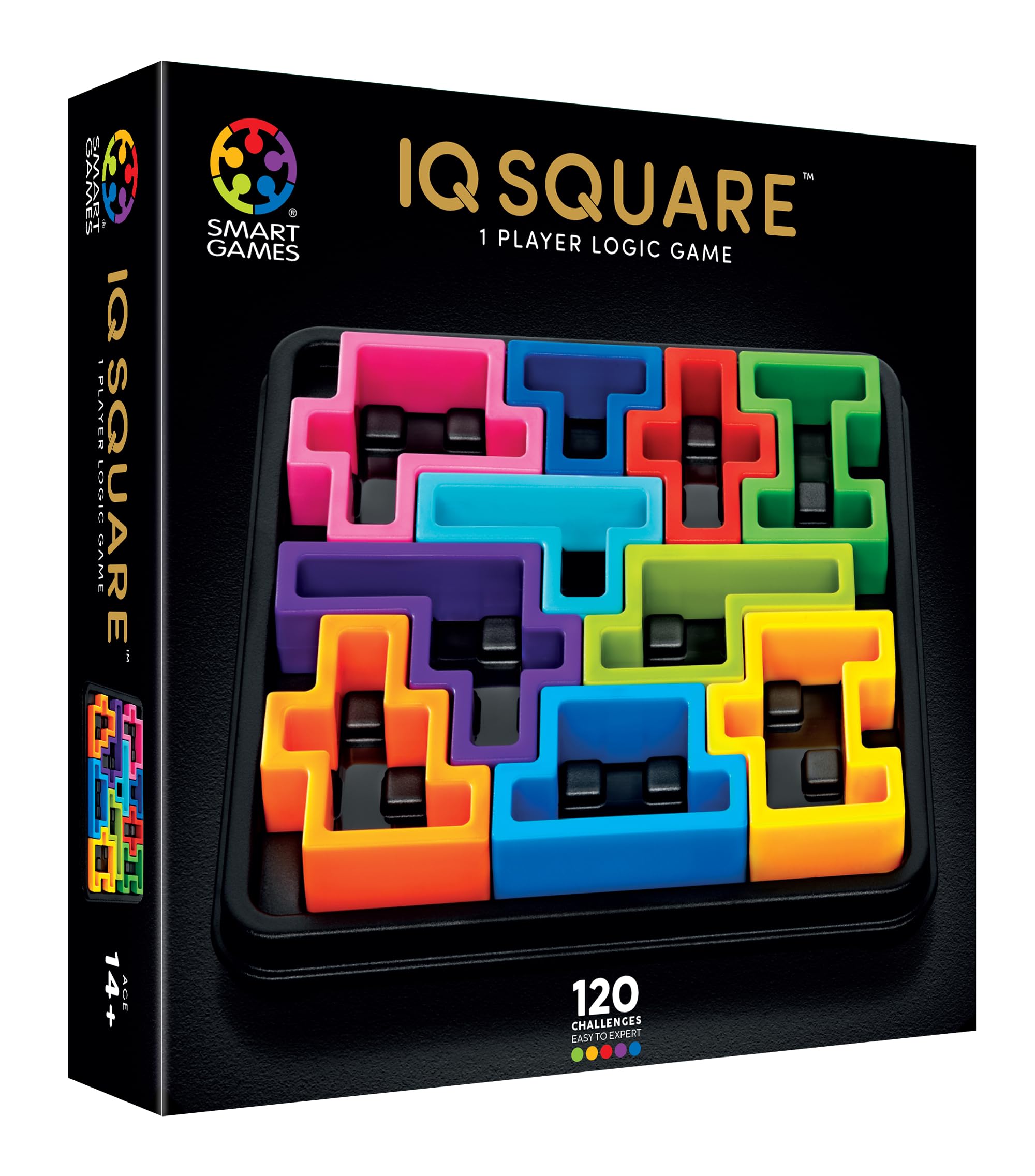 SmartGames IQ Deluxe Square Puzzle Game with 120 Challenges 7