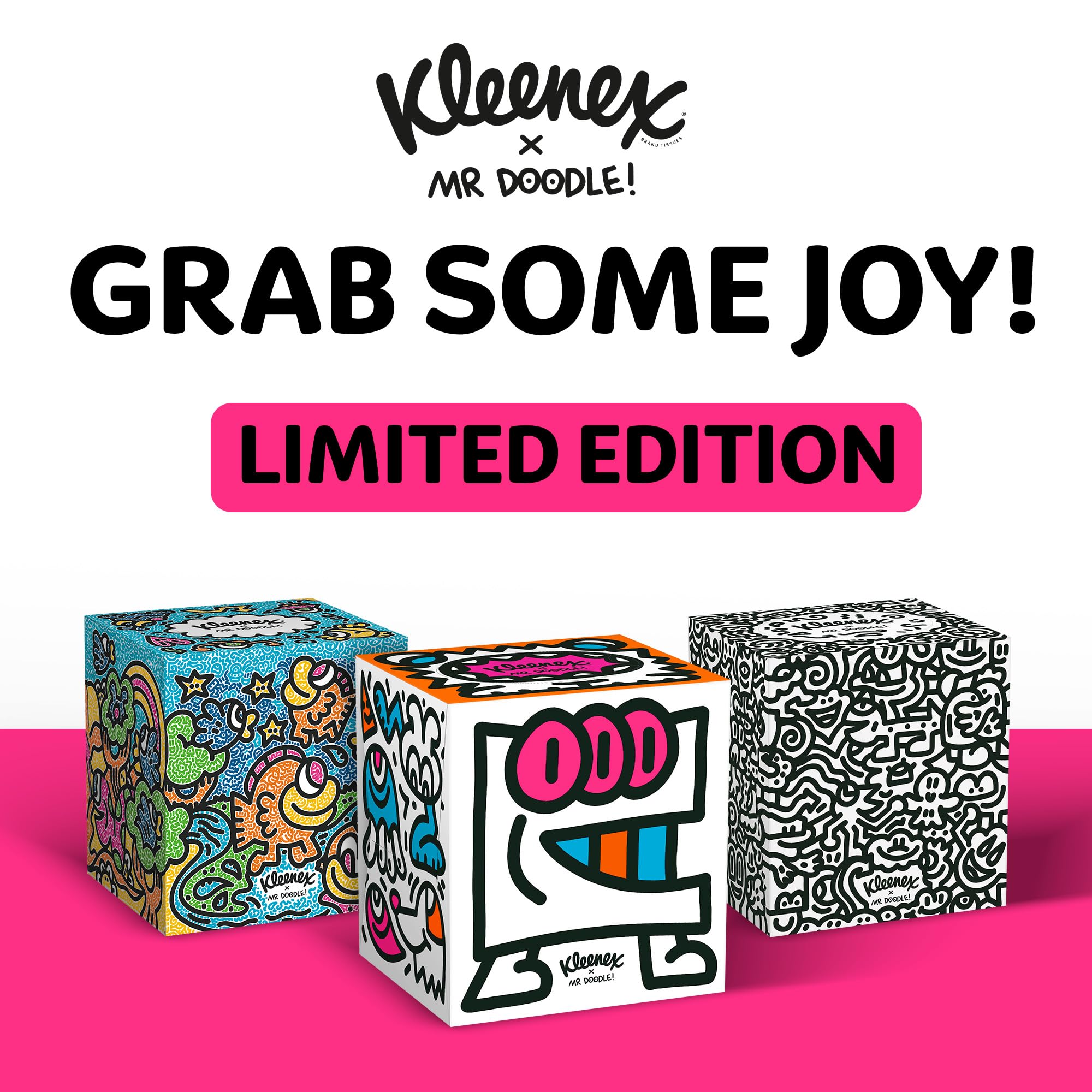 Kleenex - Mr Doodle Limited Edition Design Multipack Facial Tissues (12 Cubes) 6