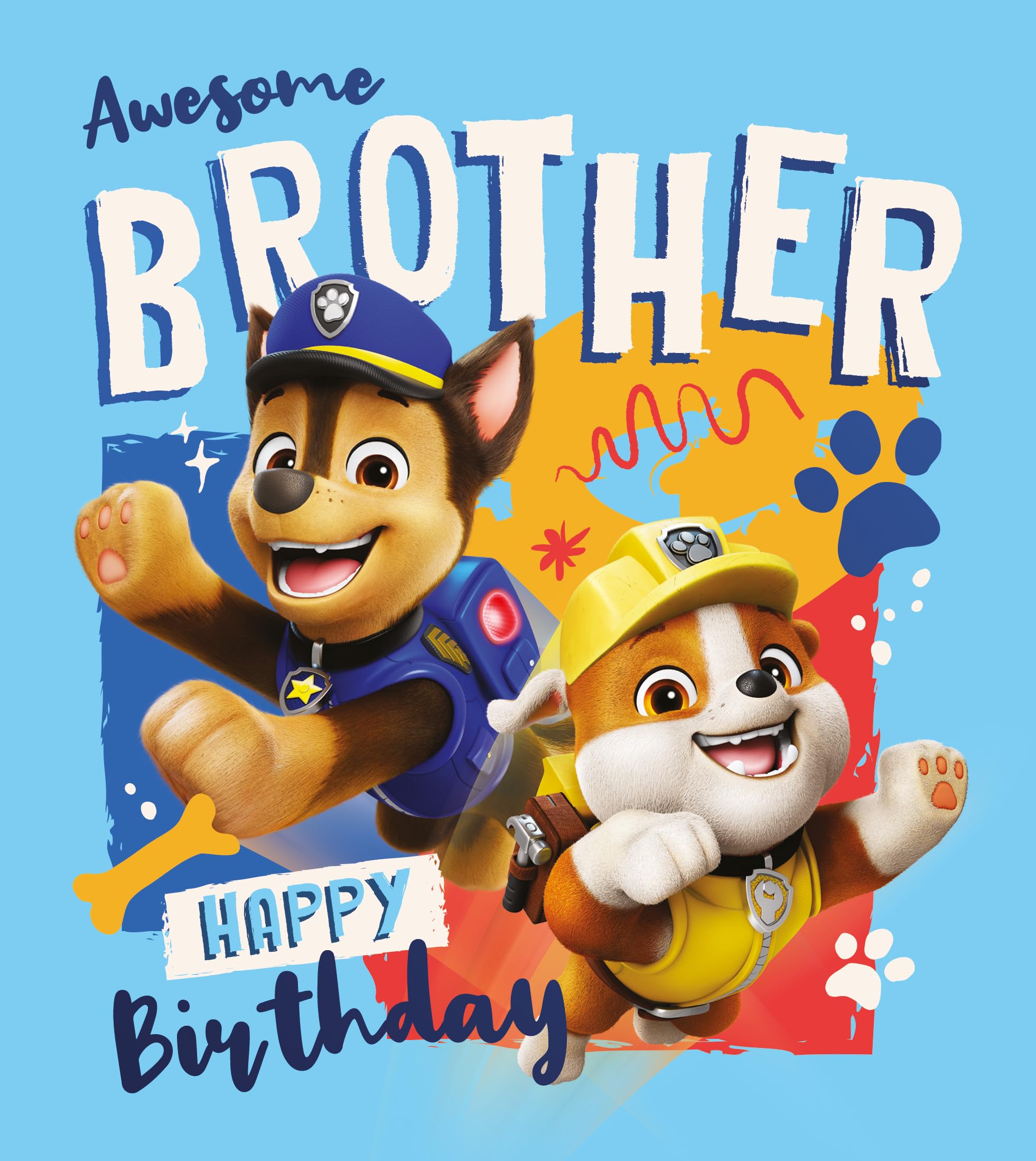 Danilo Promotions LTD Paw Patrol Birthday Card for Brother | Standard Size | Multi-Colour 1