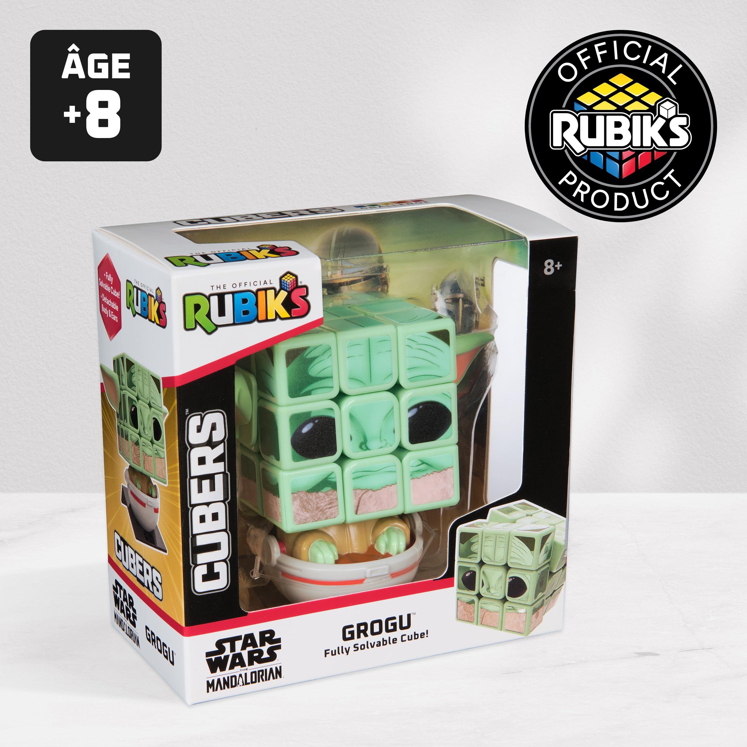 Rubik’s Cube Star Wars Grogu Cuber 3x3 Puzzle with Display Stand - Ages 8+ 9