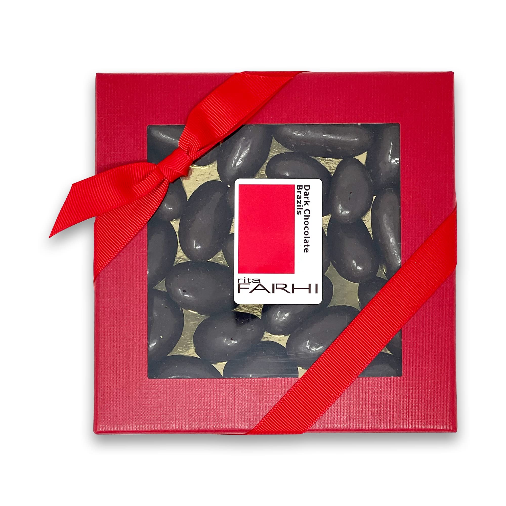 Rita Farhi Dark Chocolate Brazil Nuts in Luxury Gift Box 210g | Palm Oil Free | Made in Britain