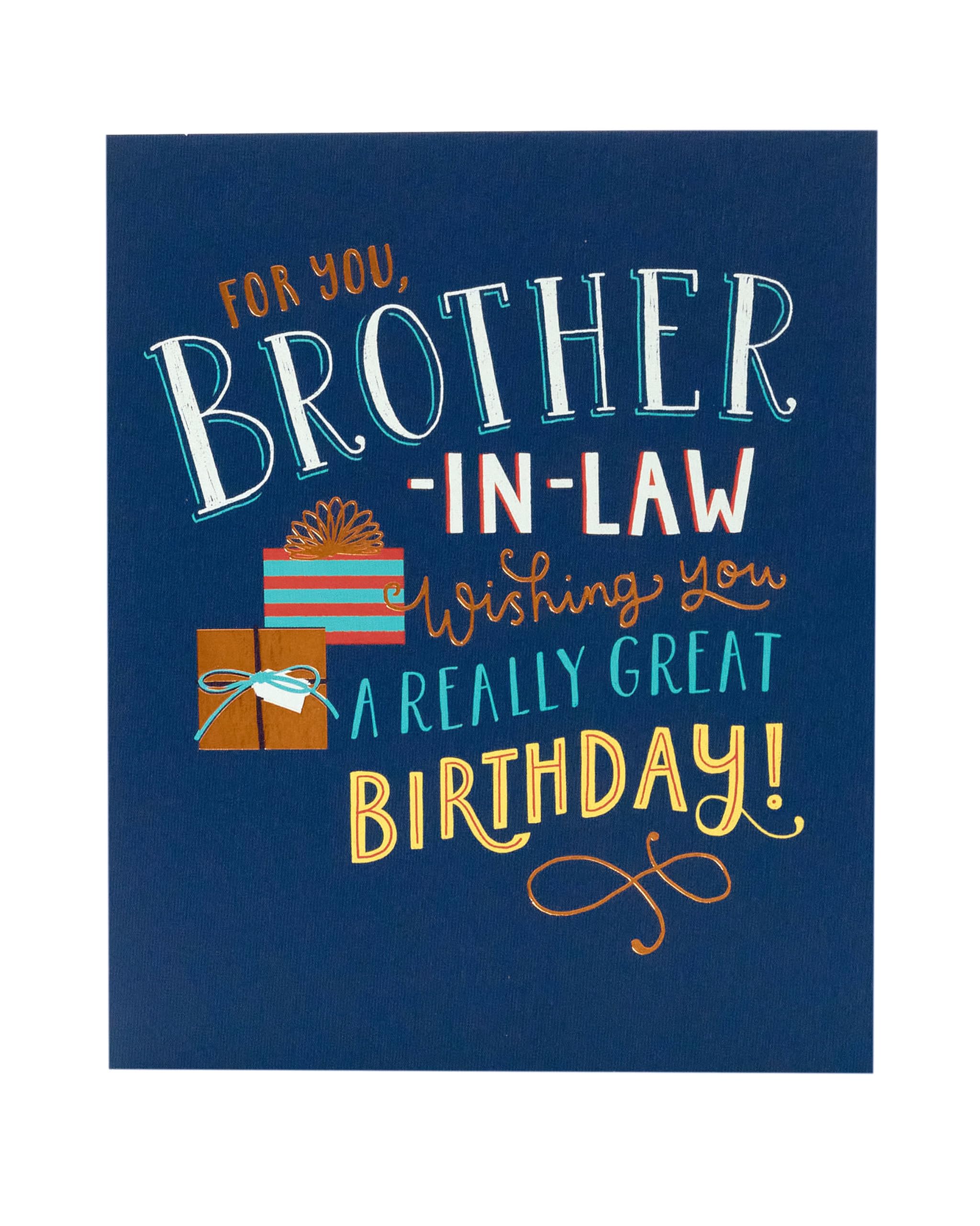 UK Greetings Birthday Card for Brother-in-Law with Gold Foil Finish | 165 x 190 mm 5