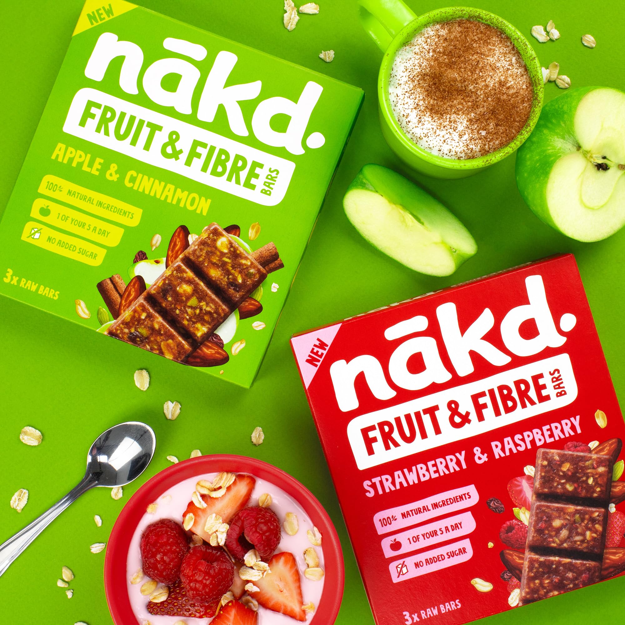 Nakd Fruit & Fibre Apple & Cinnamon Bars - 36 Count Pack | High Fibre | Vegan | No Added Sugar 4