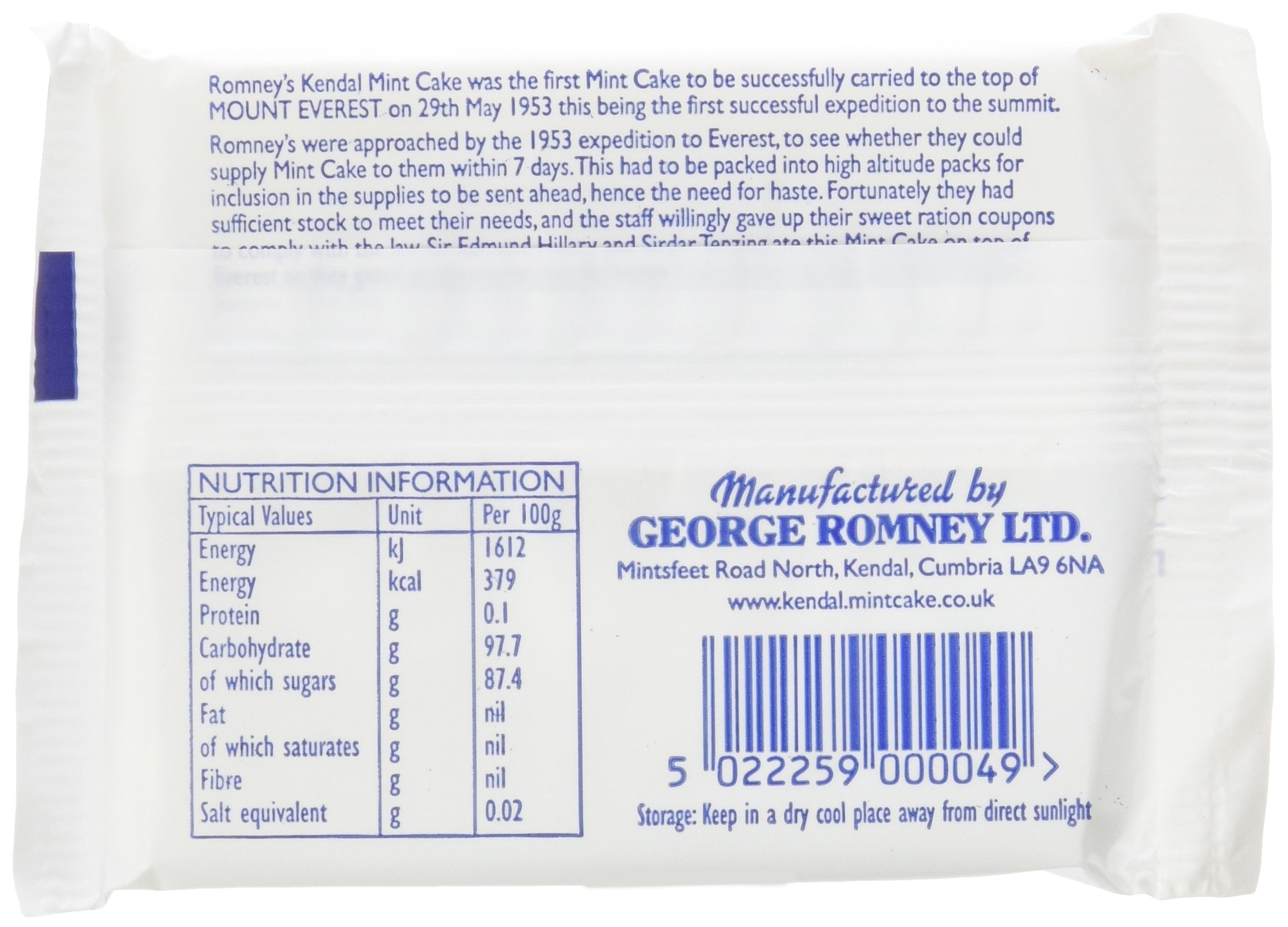 Romney's Kendal Mint Cake Bar - Energy Boost for Hiking | 8 x 85g Pack 2