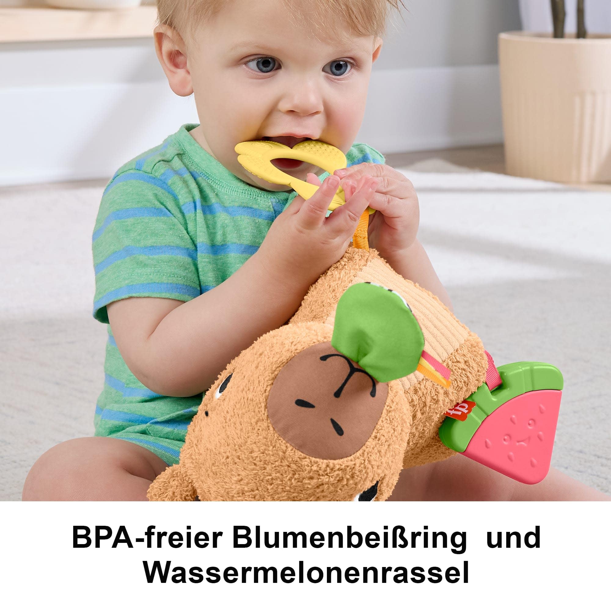 Fisher-Price Snuggly Snacky Capybara Plush - Sensory Baby Toy for 3+ Months 6