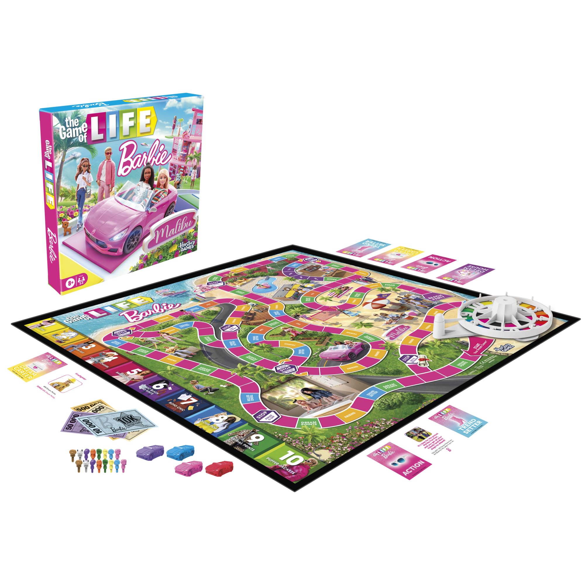 Hasbro Gaming The Game of Life: Barbie Edition Board Game 3