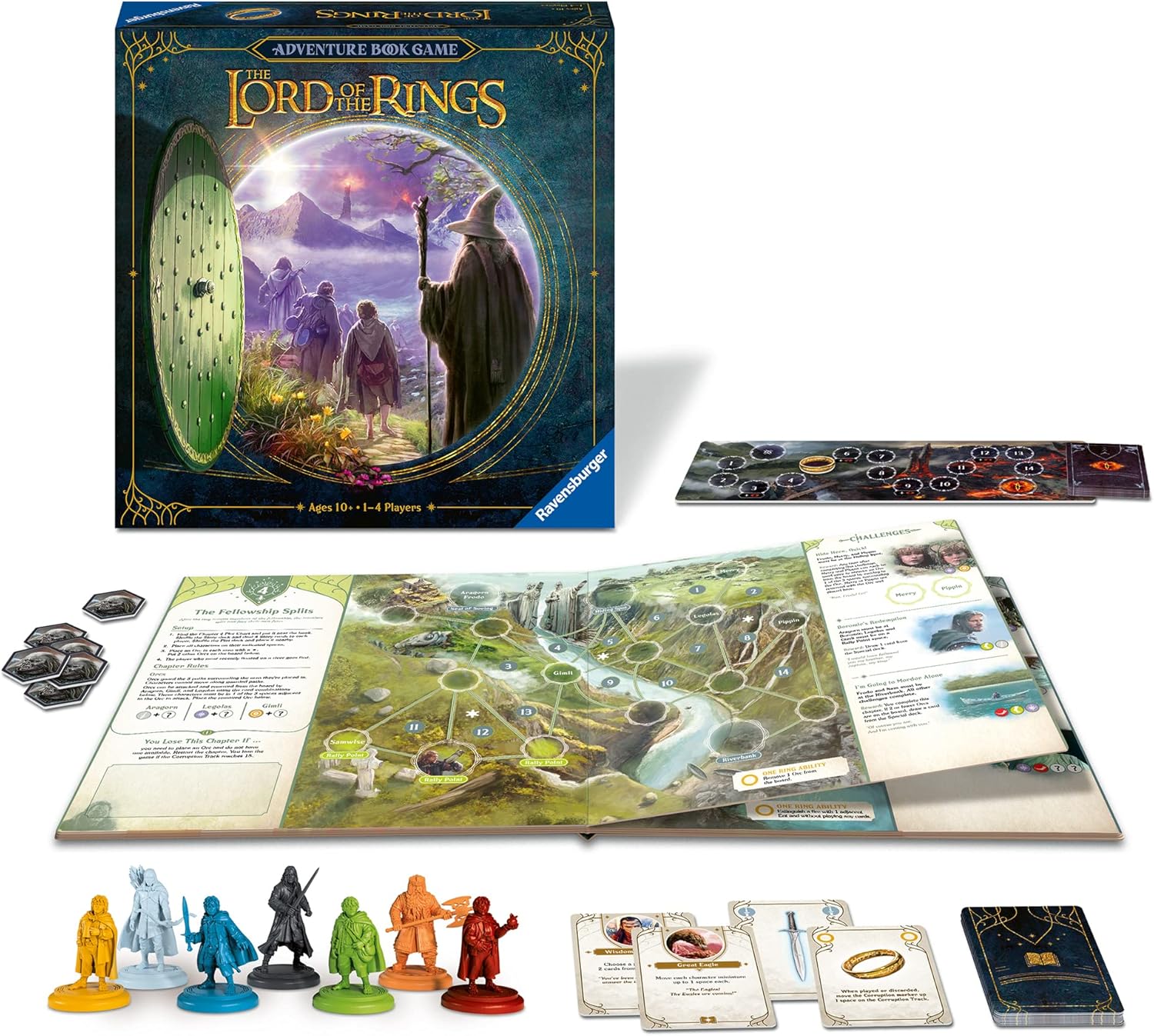 Ravensburger Lord of the Rings Adventure Book - Immersive Family Strategy Board Game 2