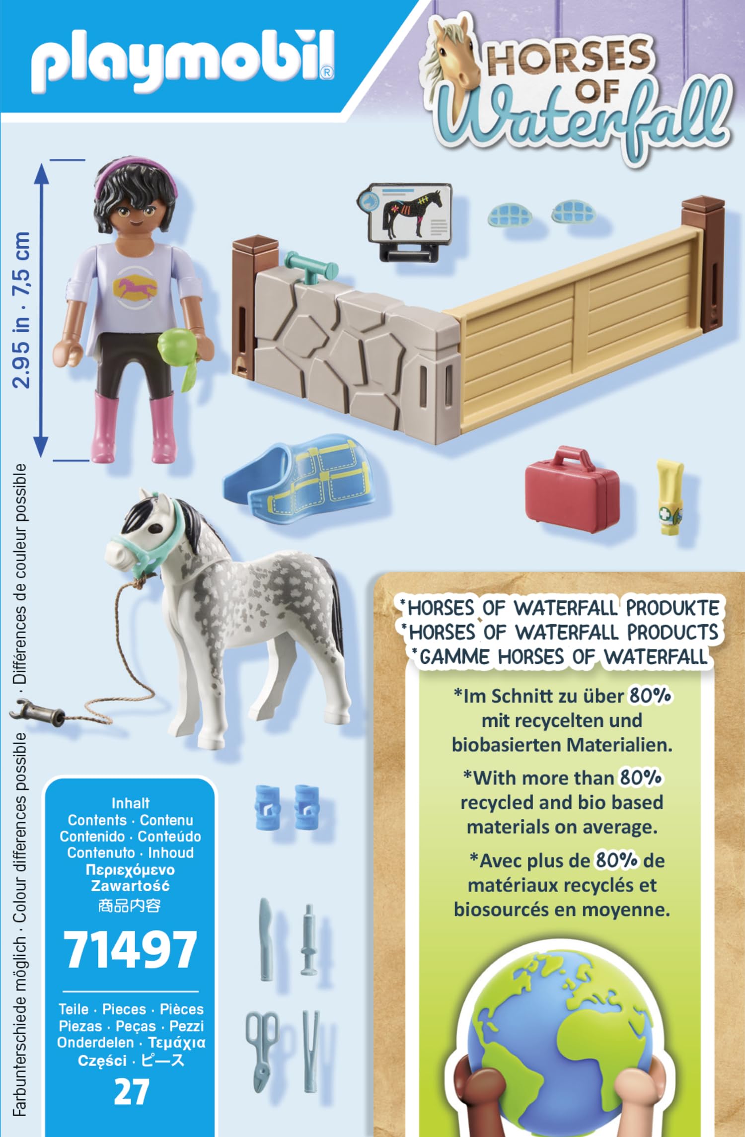 Playmobil 71497 Horses of Waterfall: Horse Therapist Playset | Ages 4+ 5