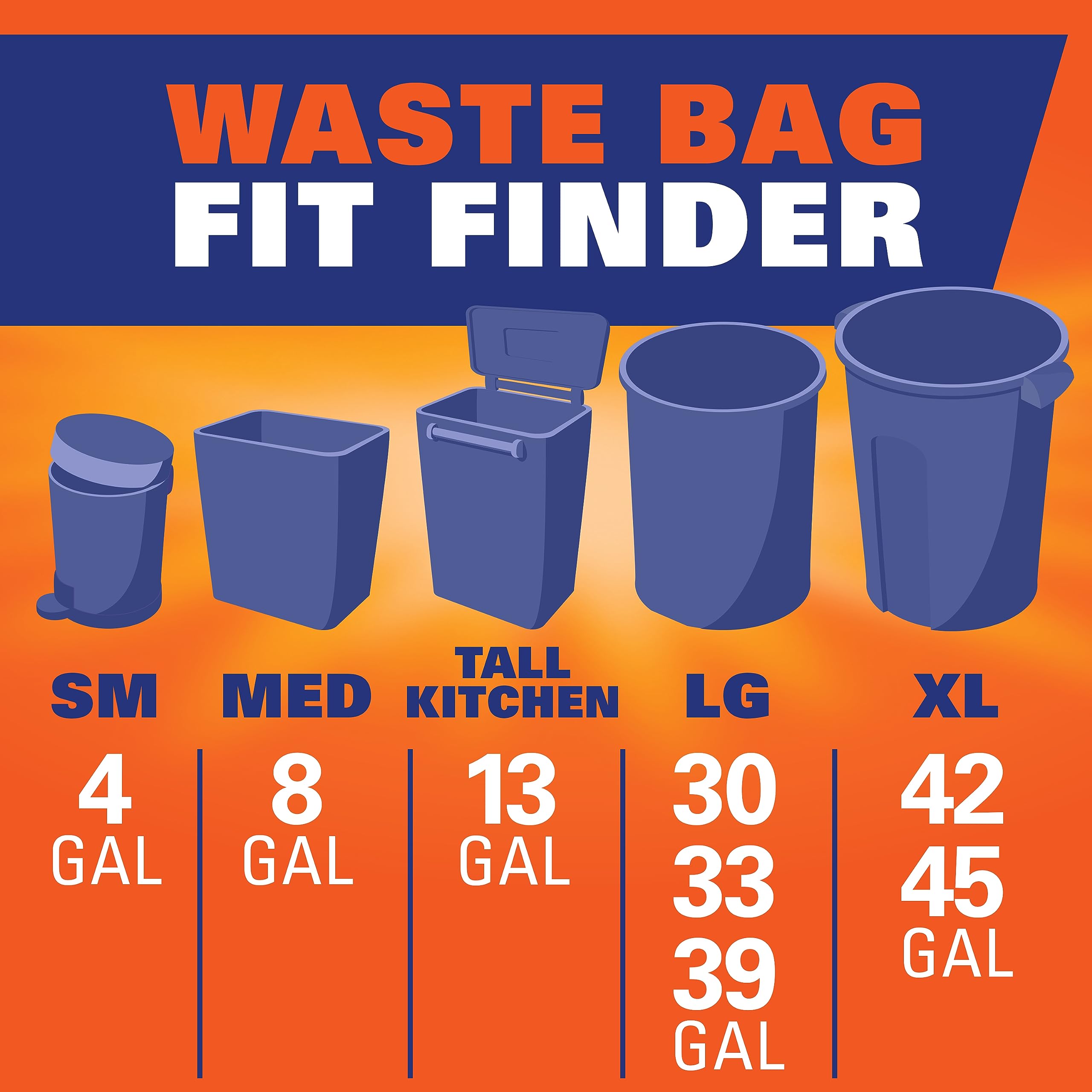 Hefty Ultra Strong Tall Kitchen Trash Bags - 13 Gallon, 80 Count, Clean Burst Scent 8