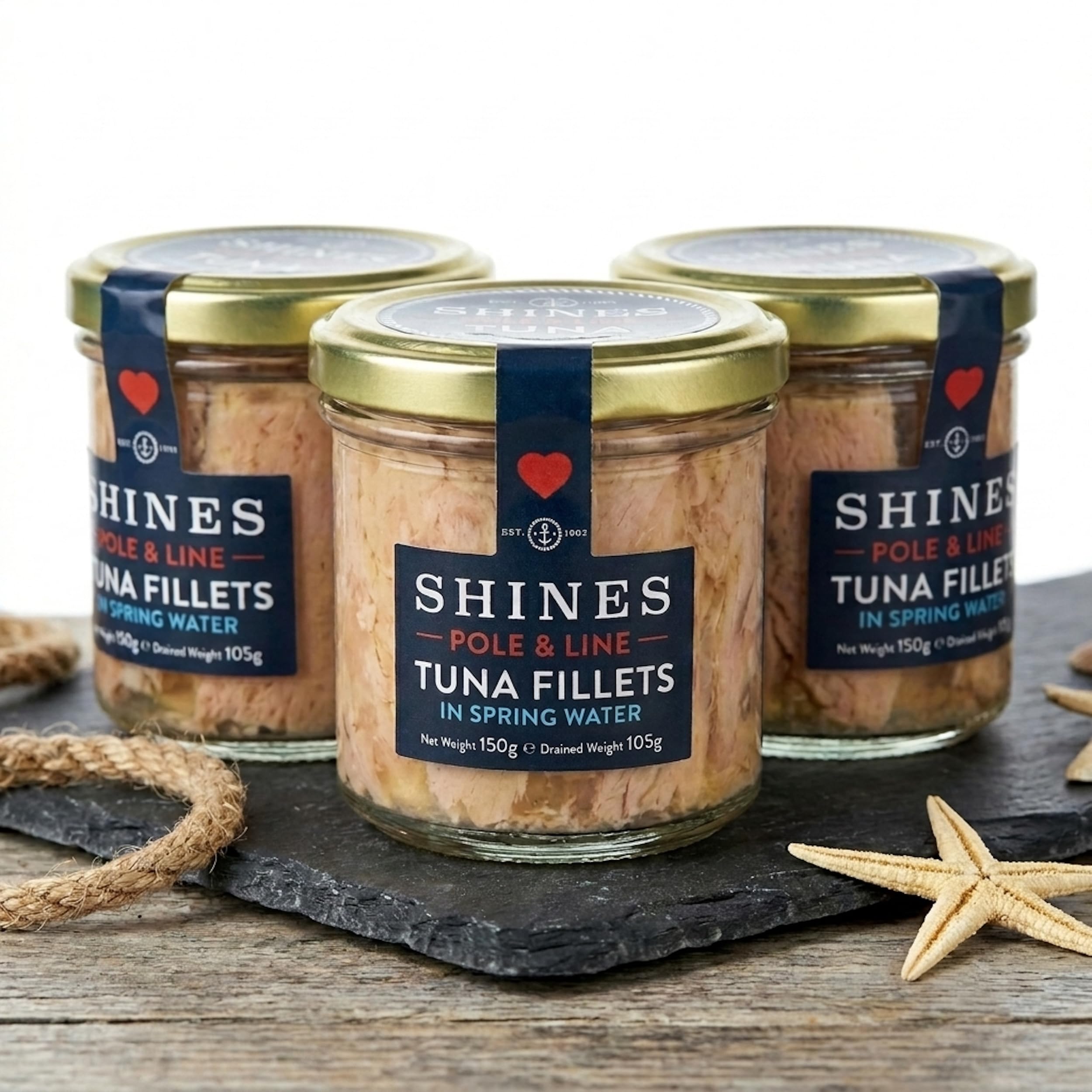 Shines Wild Skipjack Tuna in Spring Water - 3 x 150g Jars | Pole & Line Caught 9
