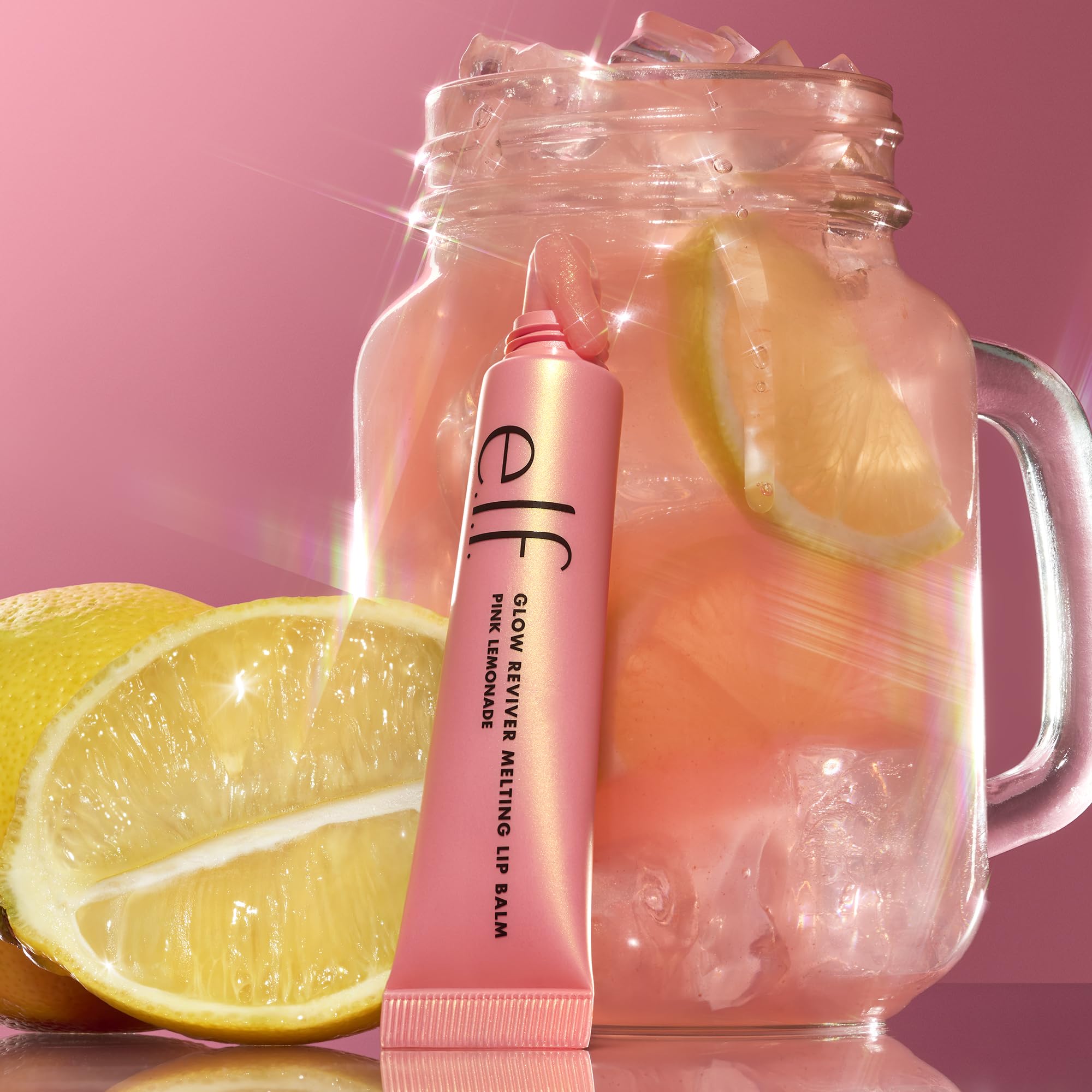 e.l.f. Glow Reviver Melting Lip Balm - Hydrating Tinted Balm with Shea, Mango & Cocoa Butter | Pink Lemonade 6