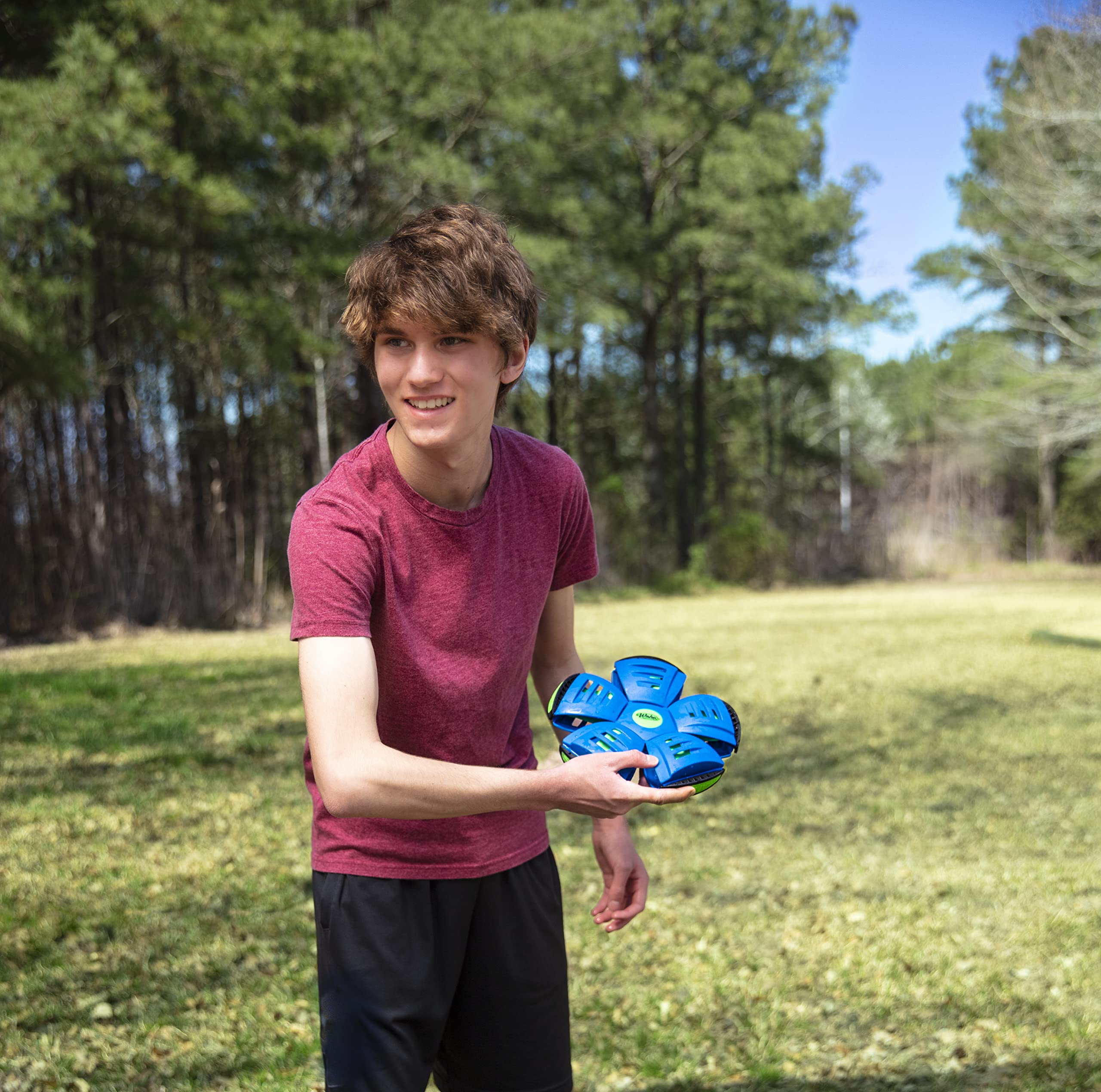 Goliath Phlat Ball Junior Transforming Toy Disc to Ball | Blue | Ages 6+ | Plastic 2