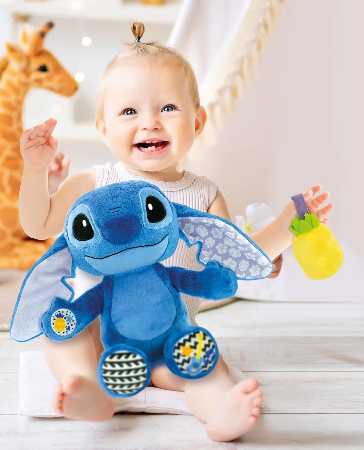 Clementoni Disney Baby Stitch Musical Plush - Educational Electronic Toy for Toddlers, 0 Months & Up 7