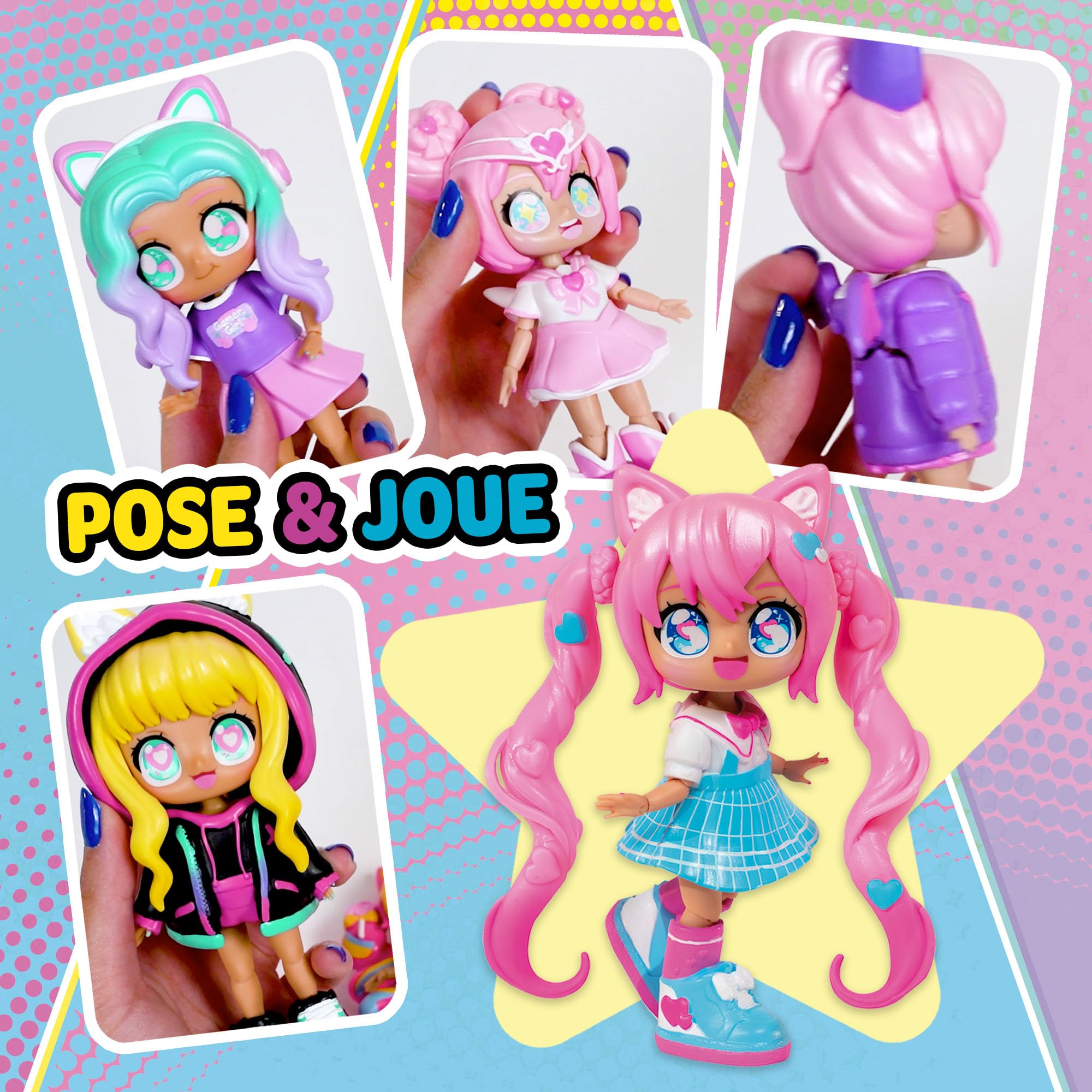 Animakii Fashion Doll – Unicorn & Bat Style Customisable Doll with 32+ Looks, 5+ Years 5
