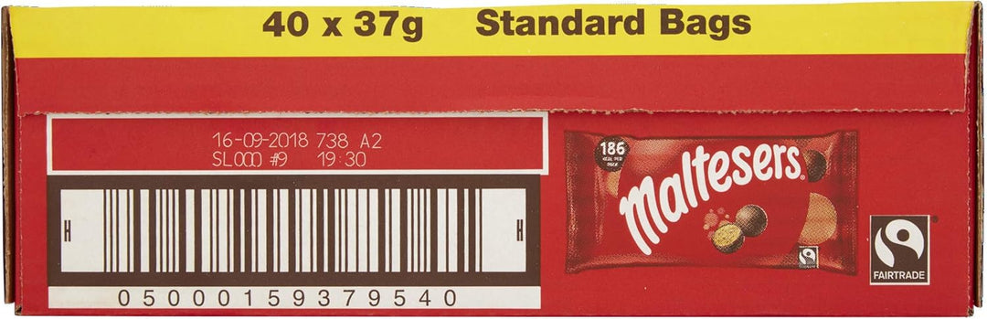 Maltesers Milk Chocolate Honeycomb Balls, 37g x 40 - Perfect Movie Snack