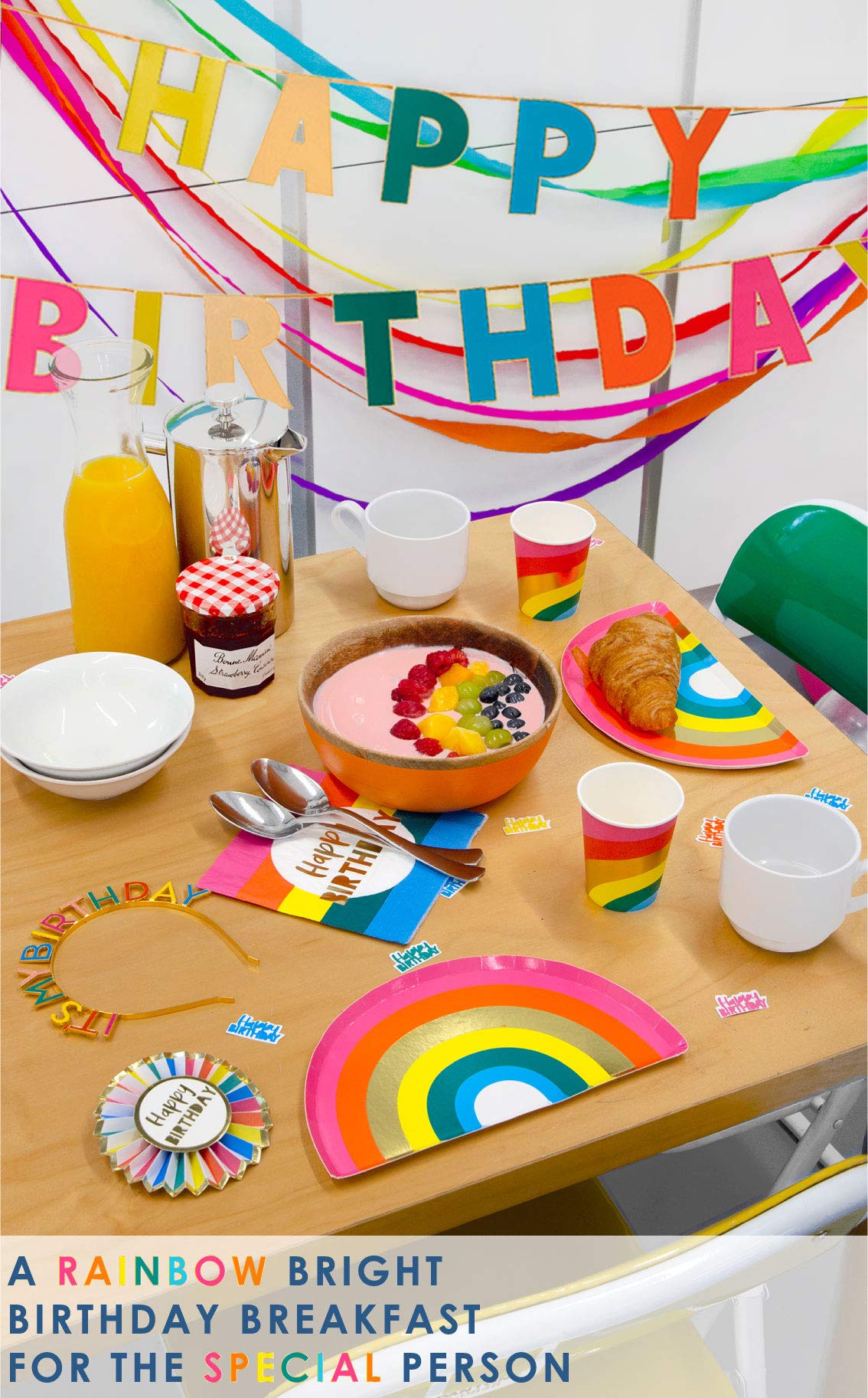 Talking Tables 16 x Colourful Birthday Candles with Holders | 10cm Tall Thin Cake Toppers in Rainbow Colours 7