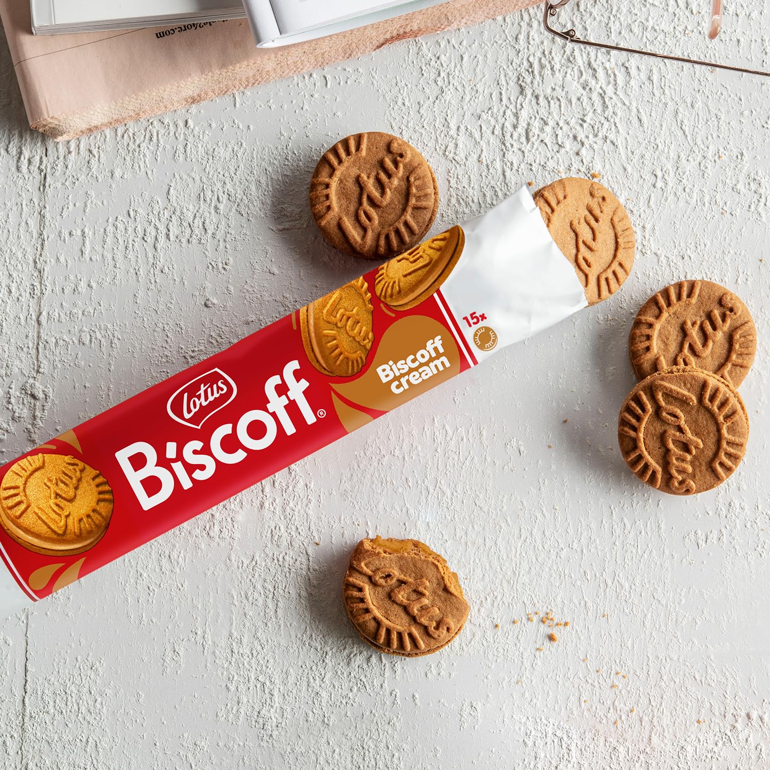 Lotus Biscoff - Sandwich Biscuits Variety Pack - 3 Flavours - 6 Rolls (90 Cookies) 5