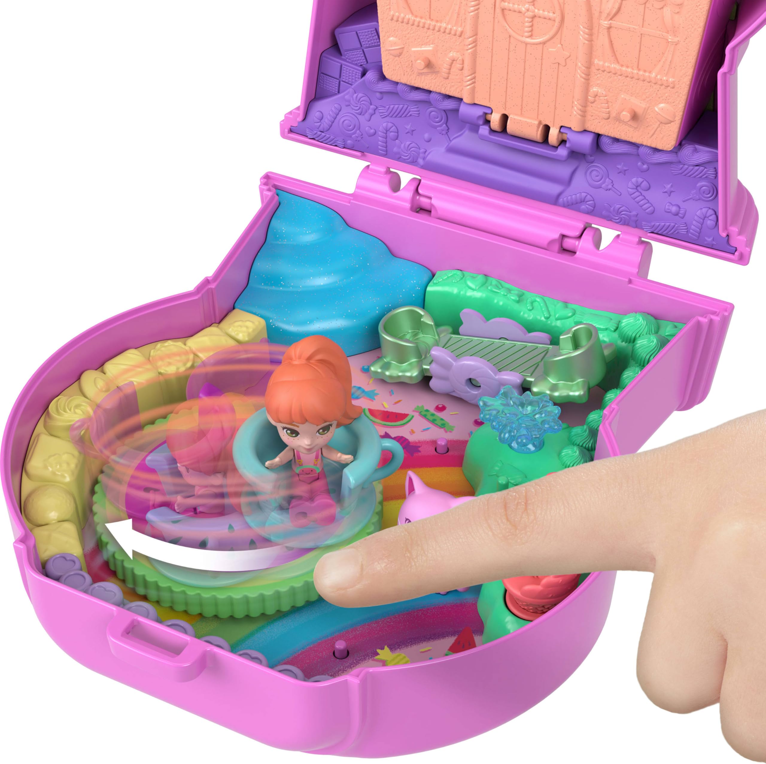 Polly Pocket Gumball Kitty Compact Playset | Micro Doll & 8 Accessories | Ages 4+ 3