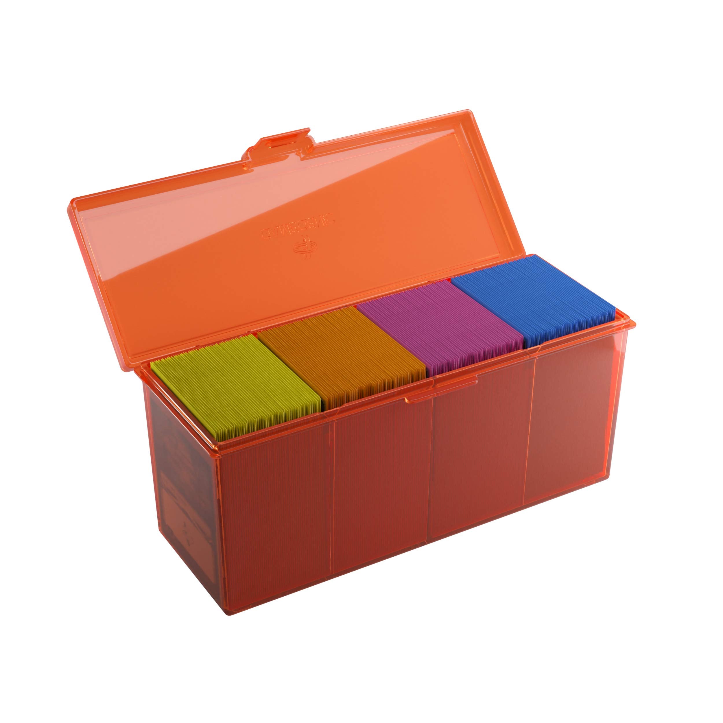 Gamegenic Fourtress 320-Card Deck Holder - Rigid, Stackable Storage | Red 4