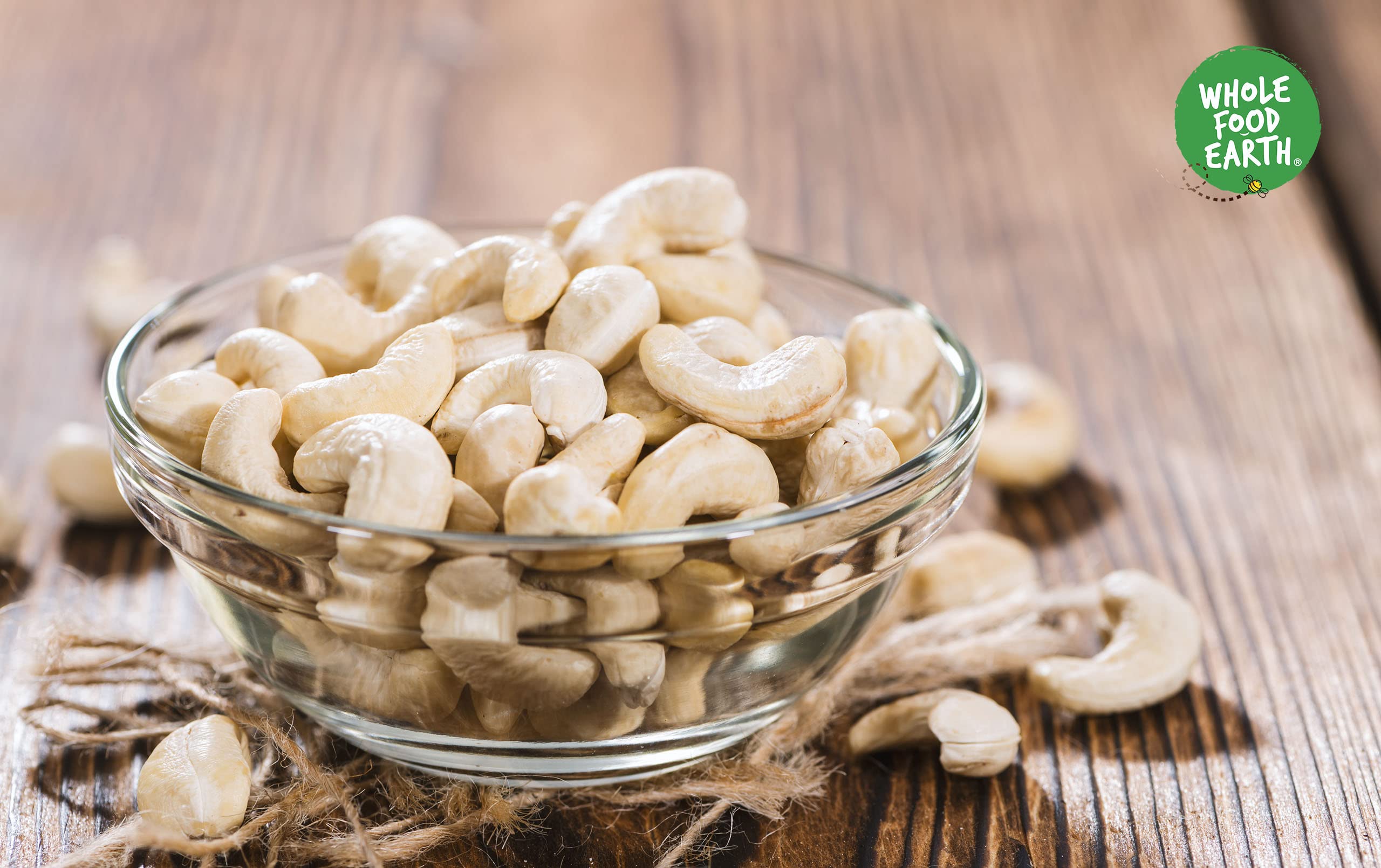 Wholefood Earth Organic Cashew Nuts Whole - 1kg | Raw | GMO Free | Vegan 4