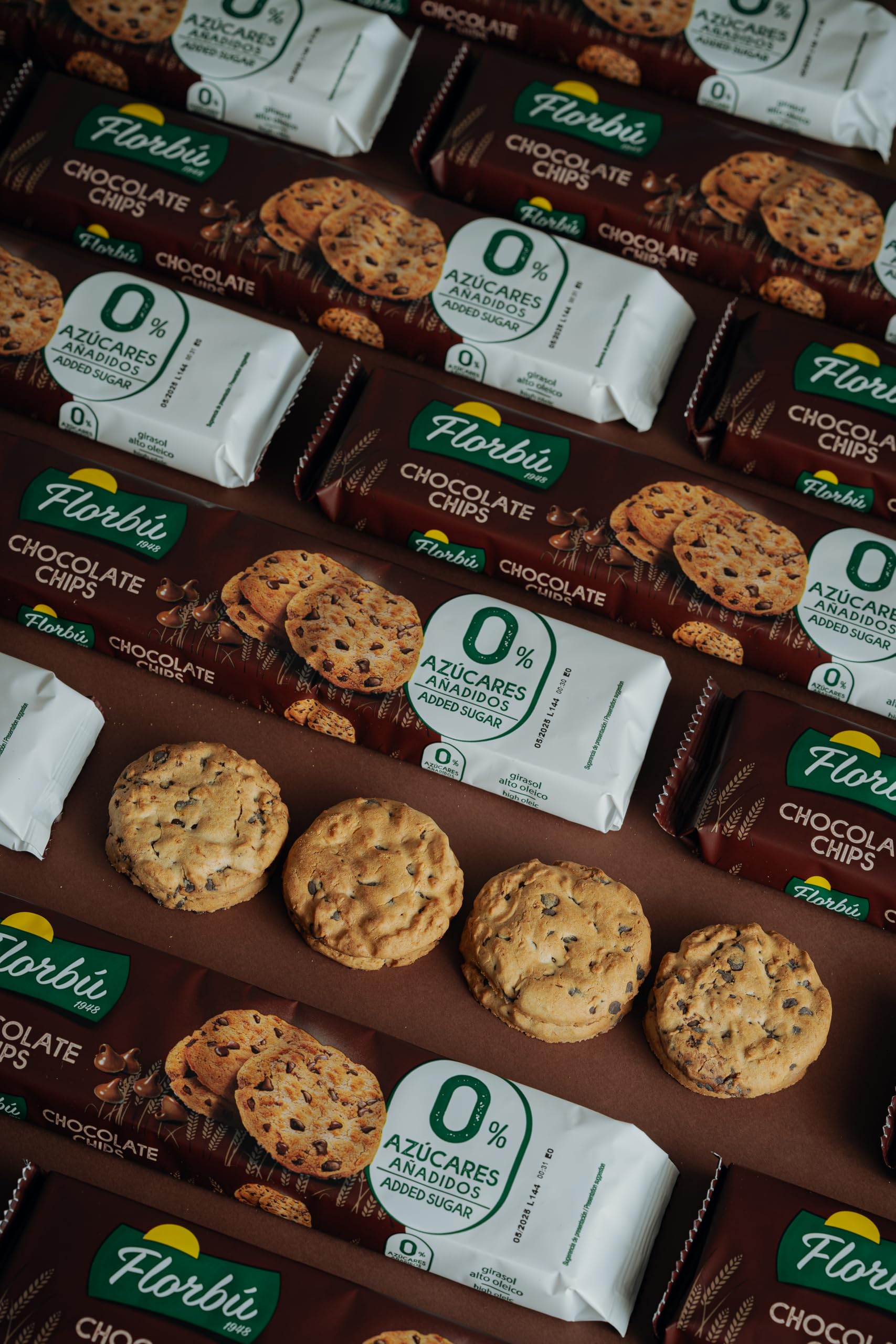 Florbu Chocolate Chip Cookies 0% - No Added Sugar Biscuits | Classic Crunch 6
