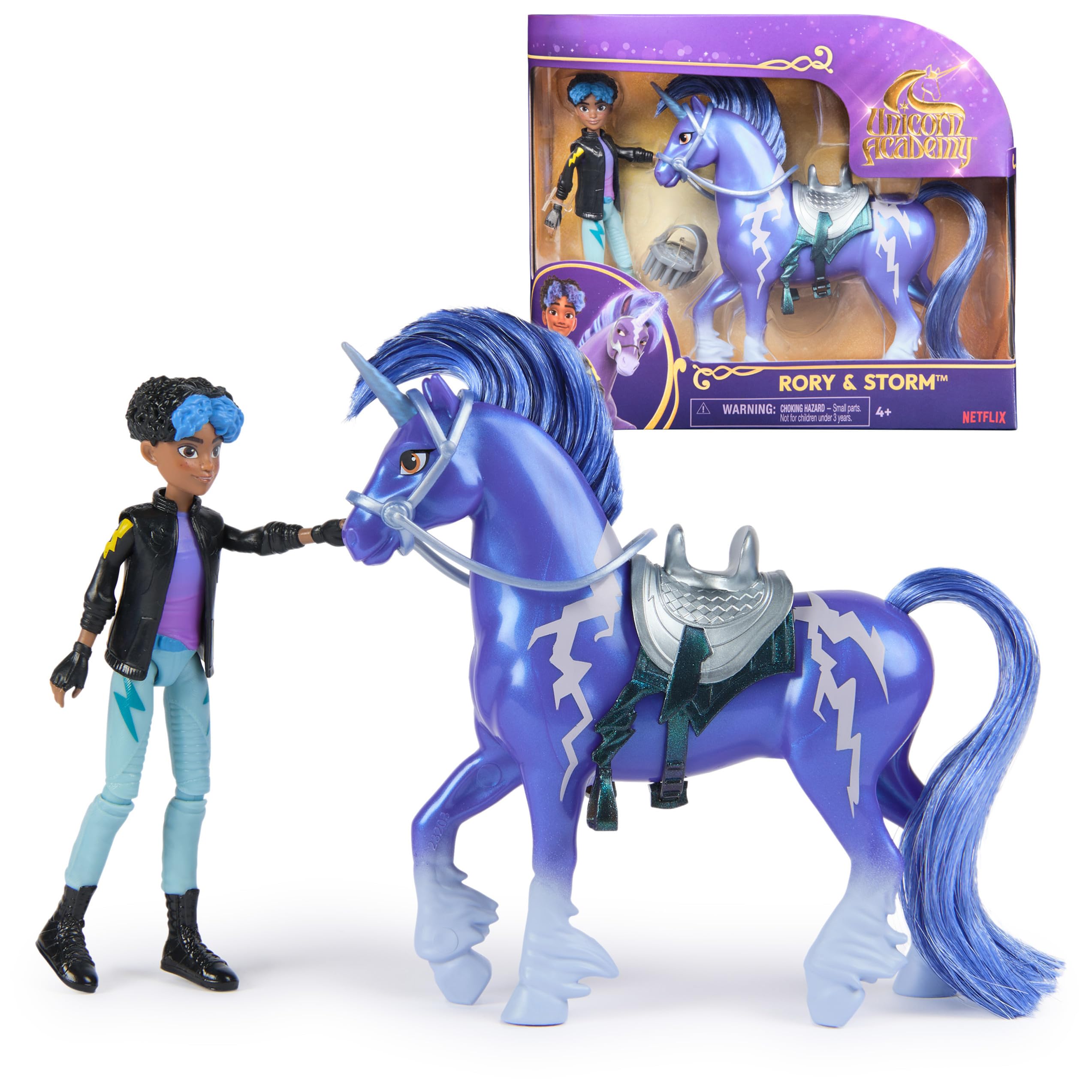 Unicorn Academy Rory and Unicorn Storm Set - 12cm Action Figures with Articulation and Styling Brush 1