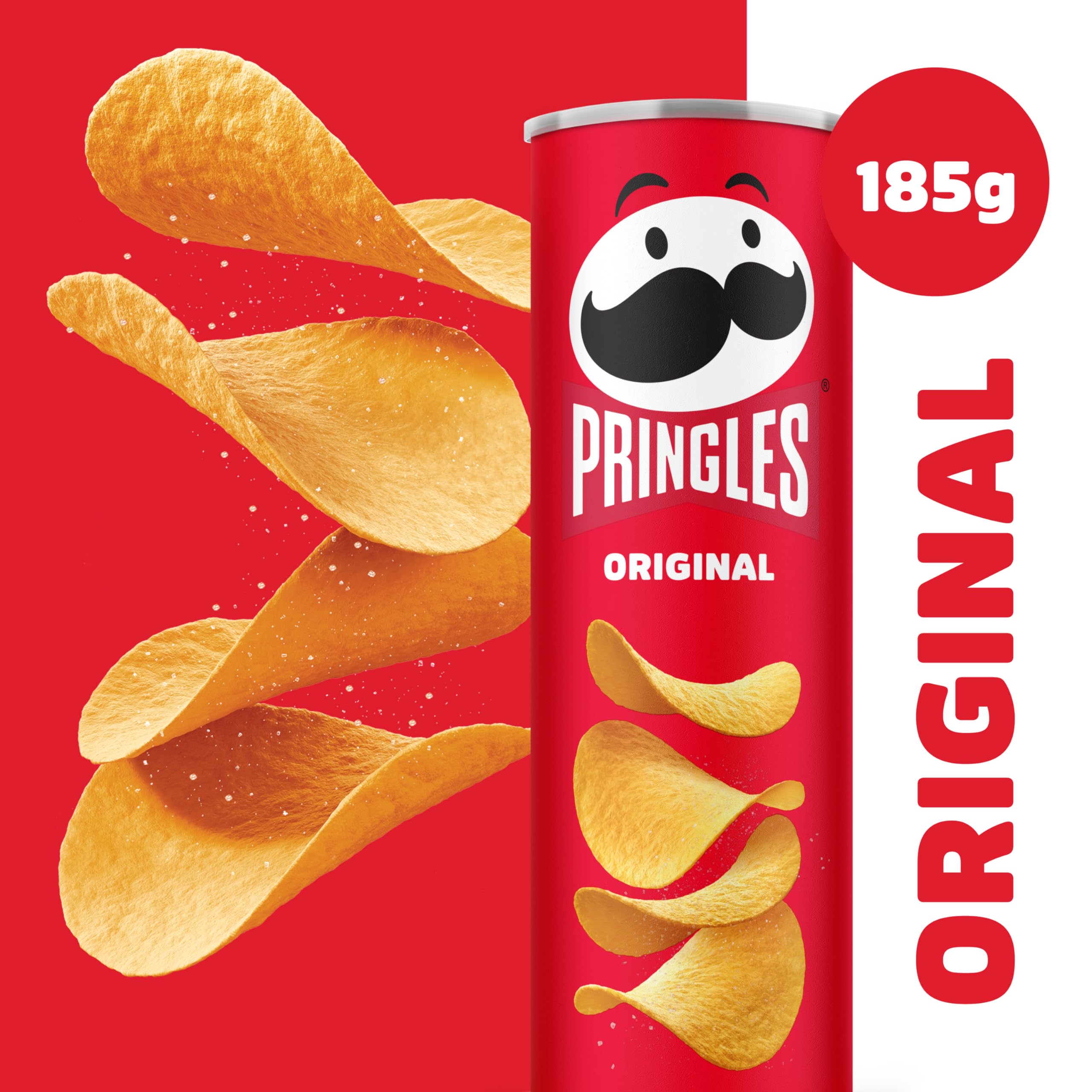 Pringles Original Crisps - Light, Crisp, Salty Snack | 185g Tube 3