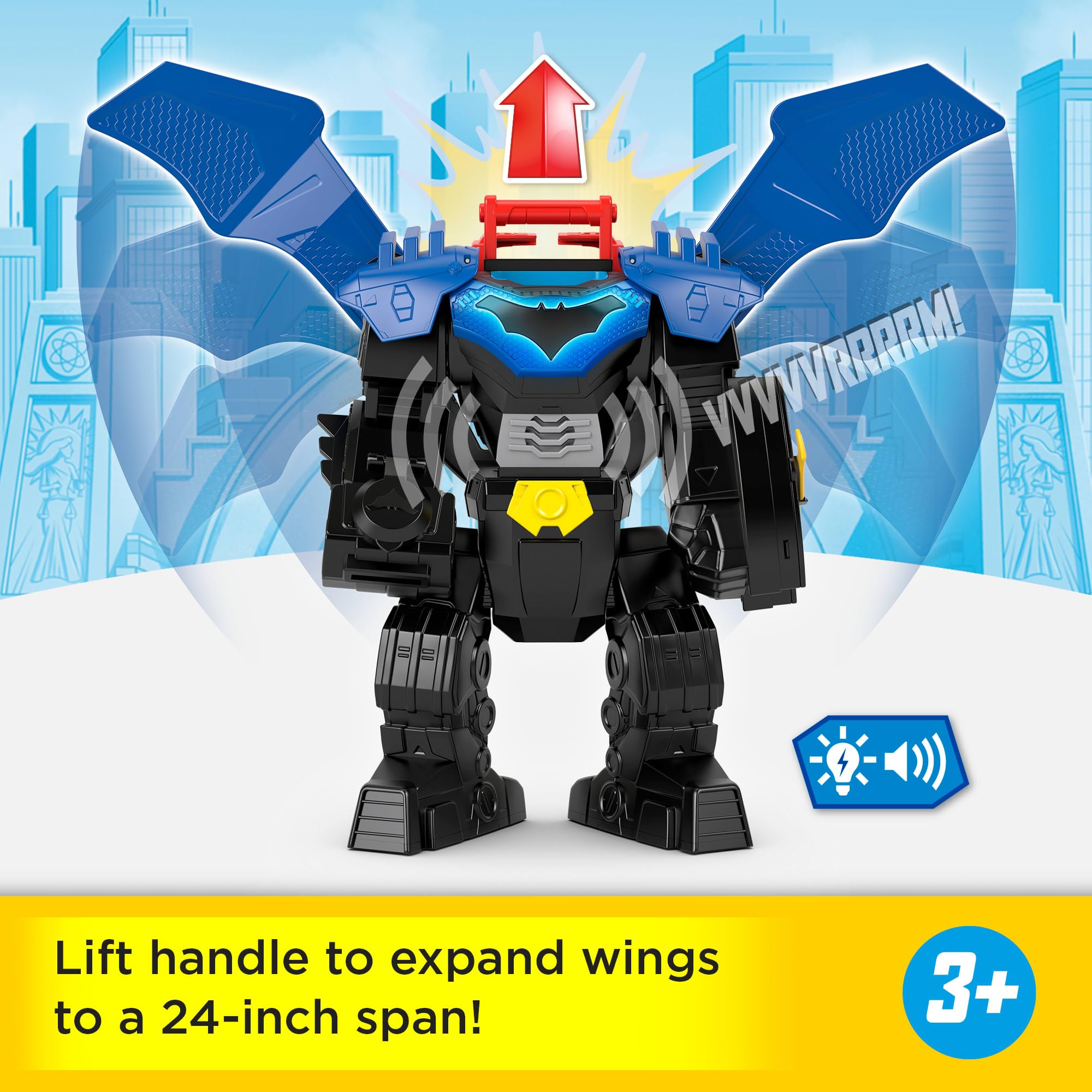 Fisher-Price Imaginext DC Super Friends Batman Flight Mech with Lights & Sounds - Action Figure Playset for Kids 3+ 10