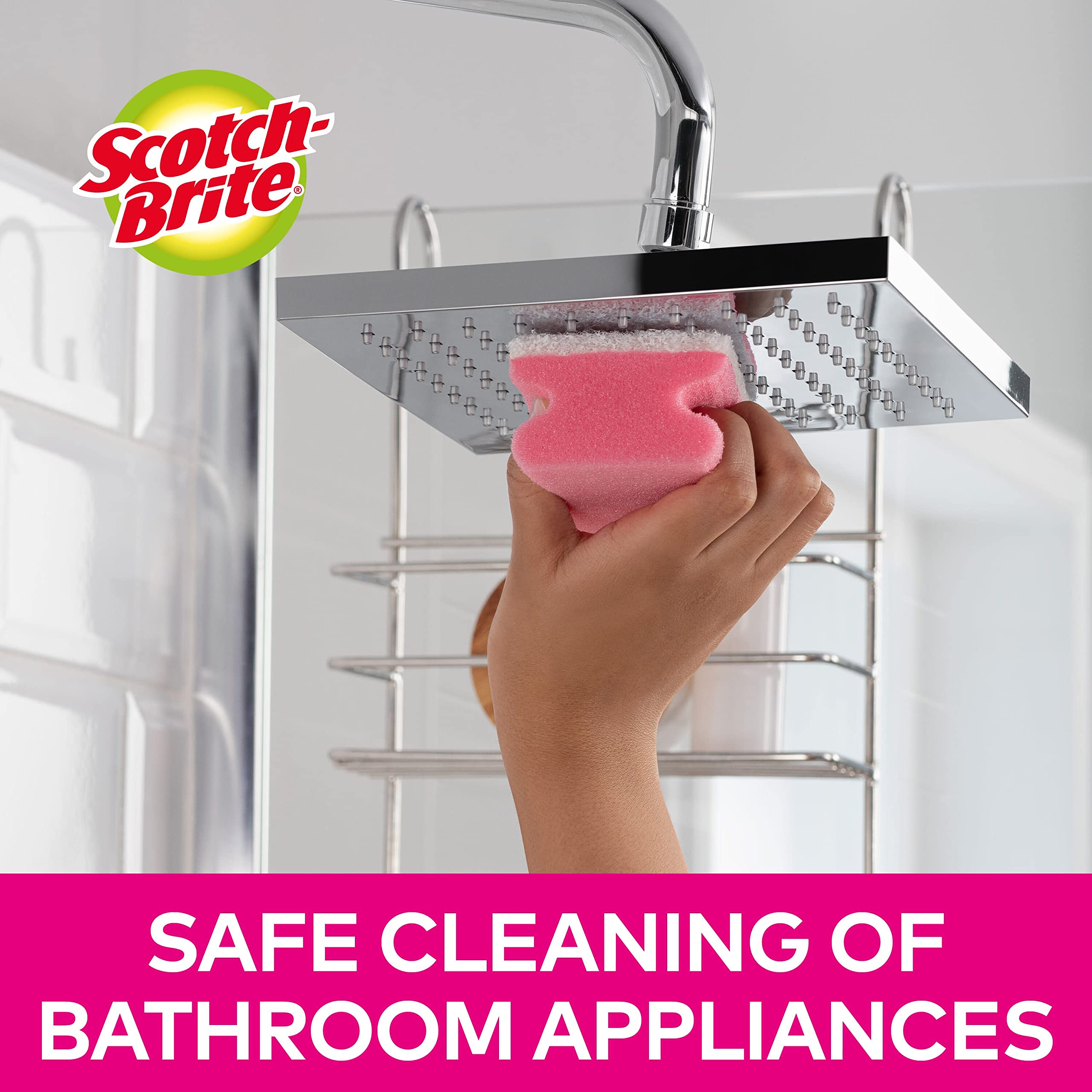 Scotch-Brite Bath Scrub Sponge - Non-Scratch Cleaning for Delicate Surfaces | 16 Pack 3
