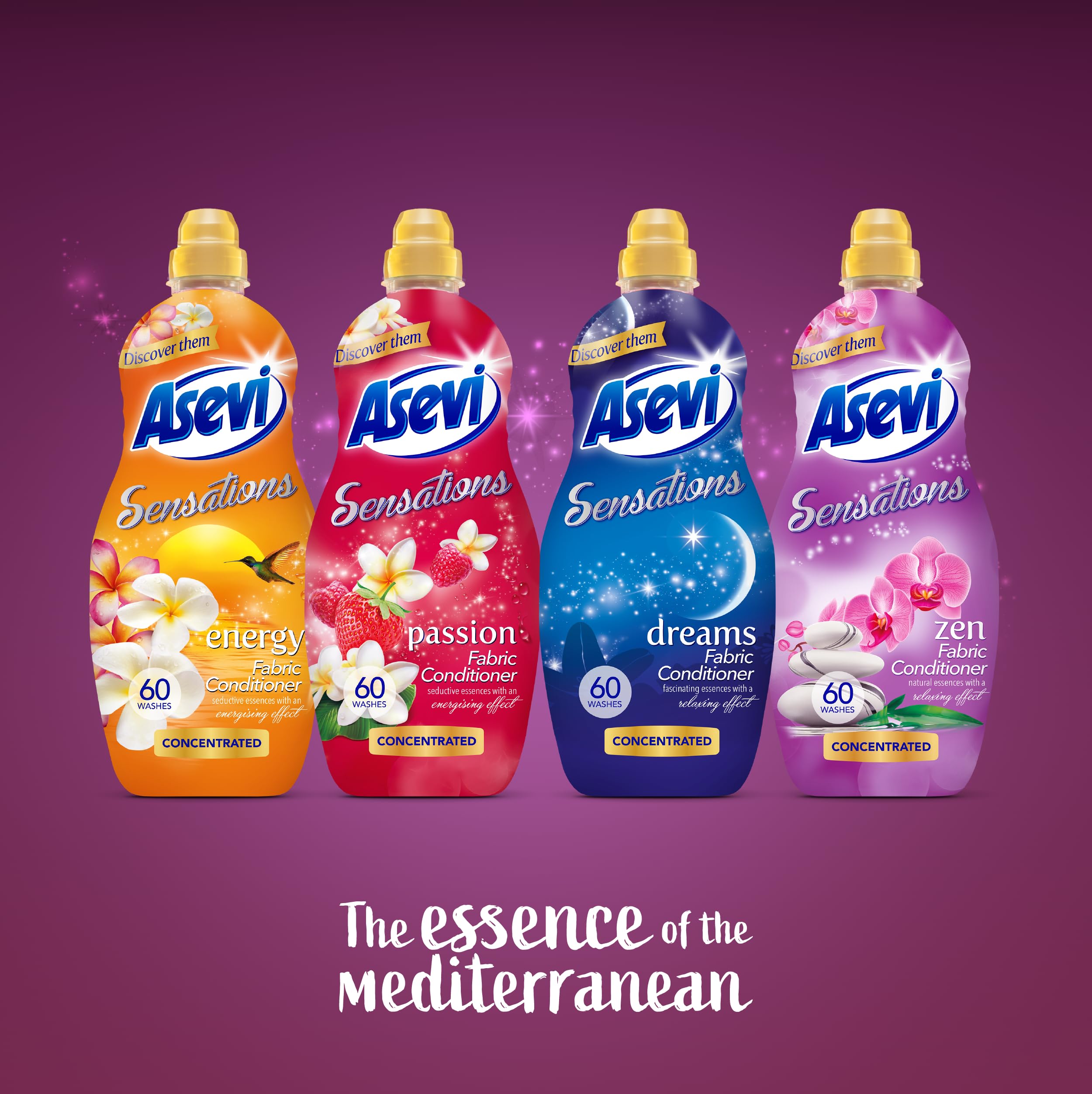 Asevi - Sensations Energy Concentrated Liquid Fabric Softener (1 L) 4