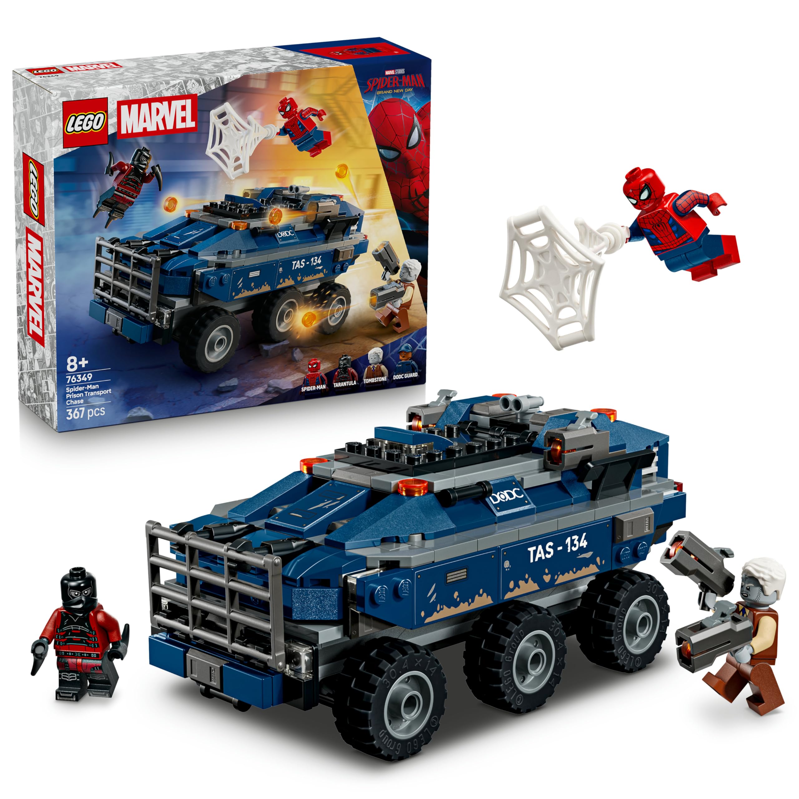 LEGO Marvel Spider-Man Prison Transport Chase Building Set 76349 for Ages 8+