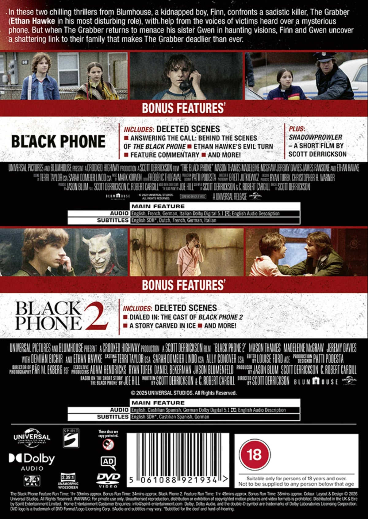 The Black Phone 1&2 [DVD]