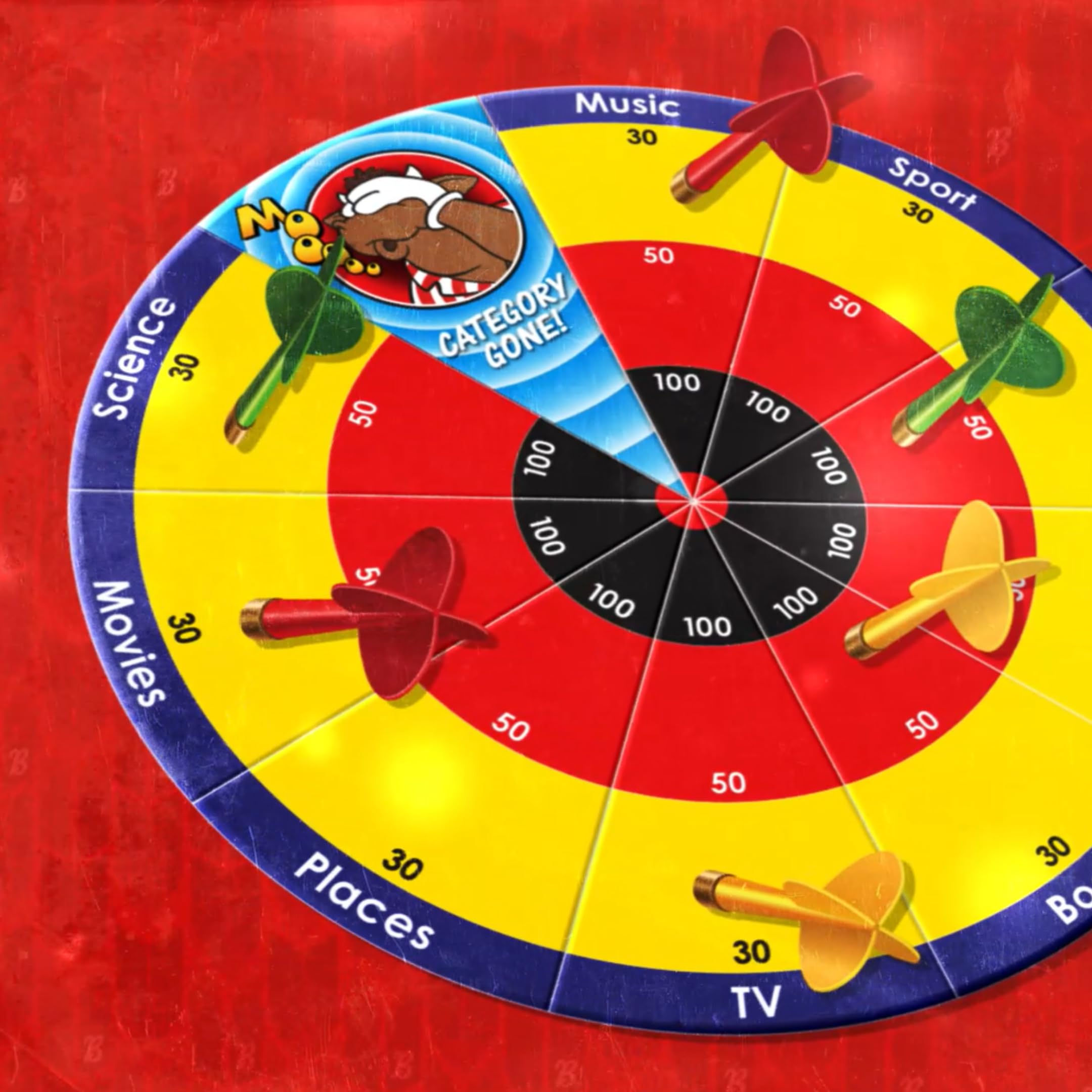 University Games Bullseye Board Game - Classic TV Quiz, Magnetic Darts, 2-8 Players, Ages 14+ 6