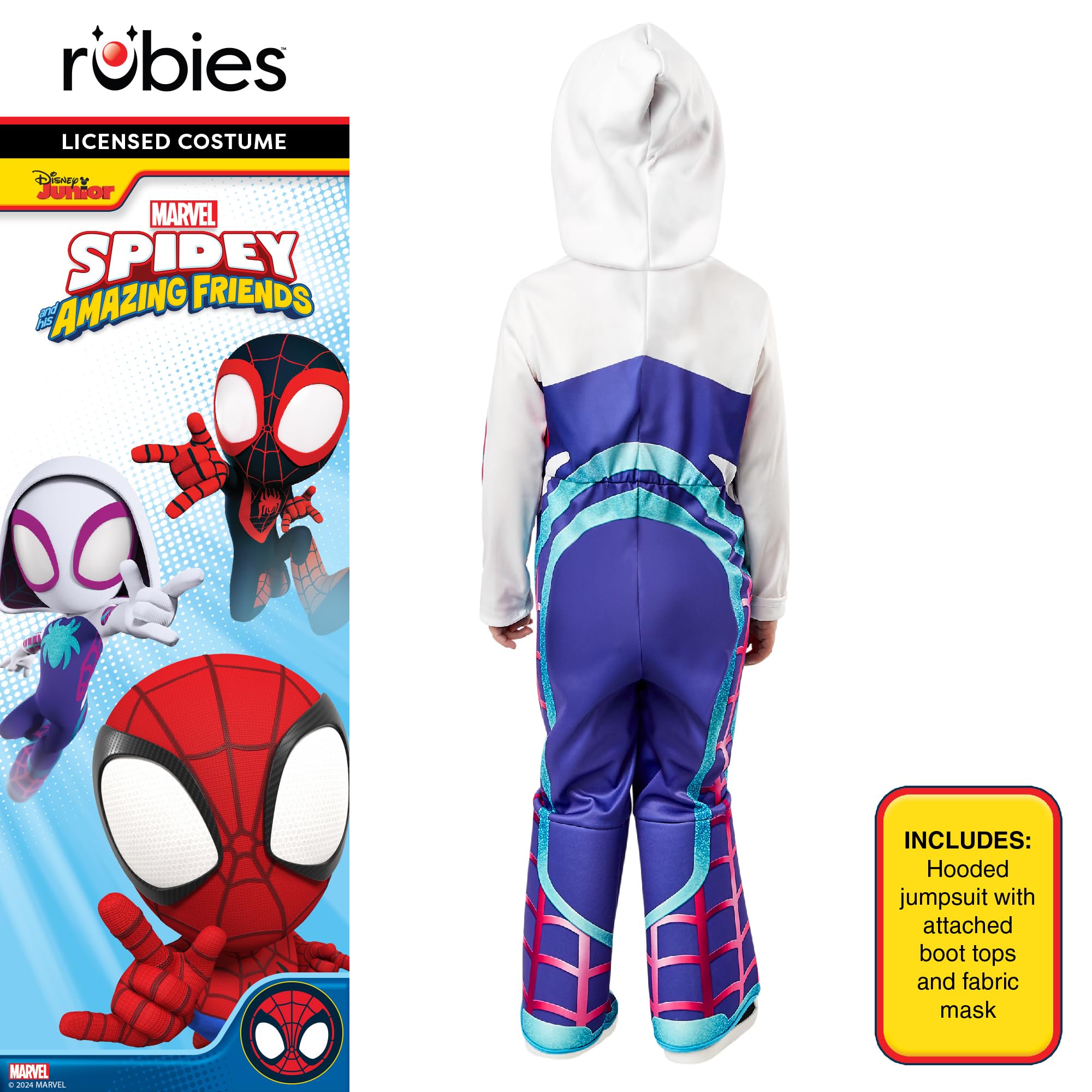 Rubies Ghost Spider Deluxe Costume - Marvel Spidey and his Amazing Friends | 3-4 Years