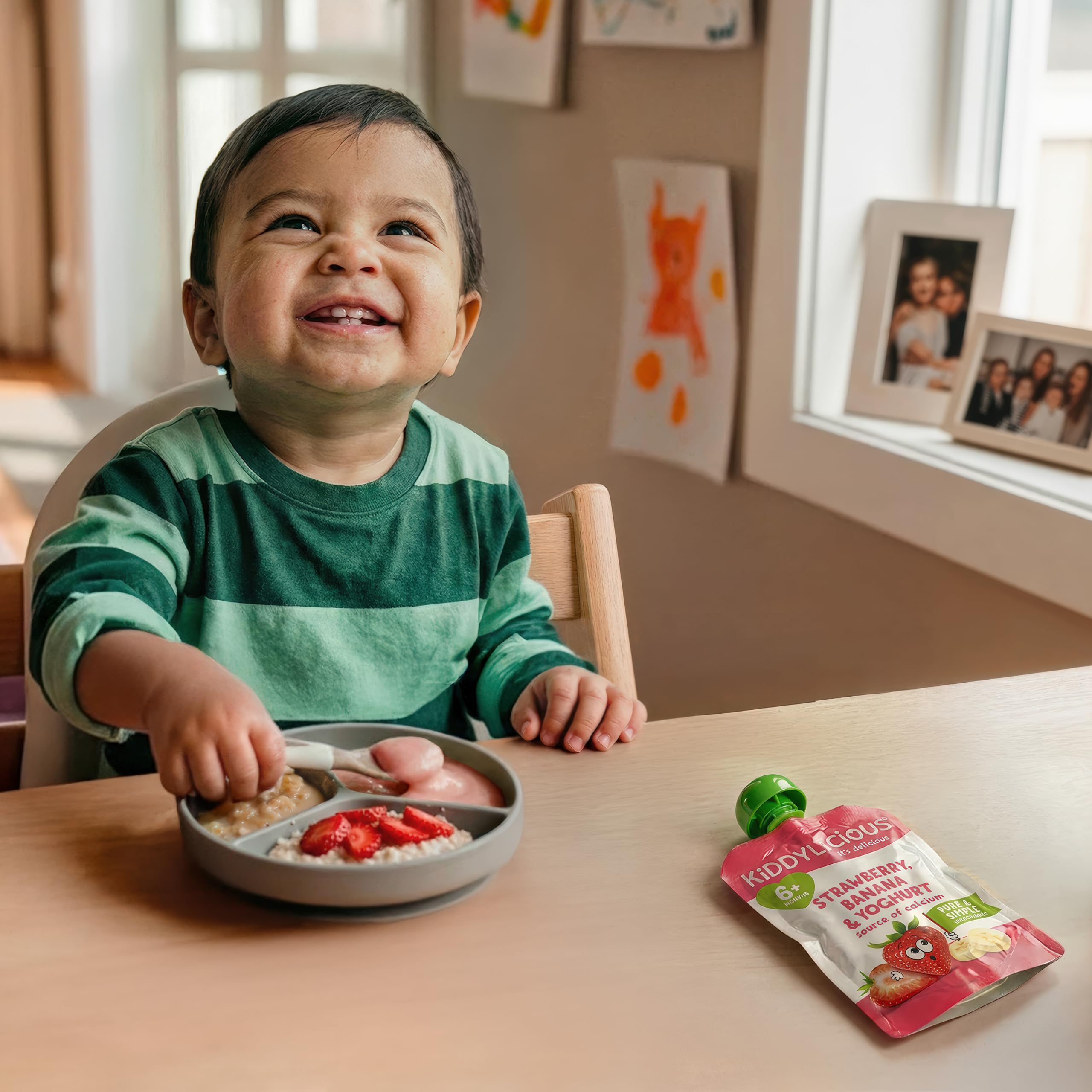 Kiddylicious Smooth Pear Fruit Pouches - 6 Pack | Suitable for 6+ Months | 100g Each 3