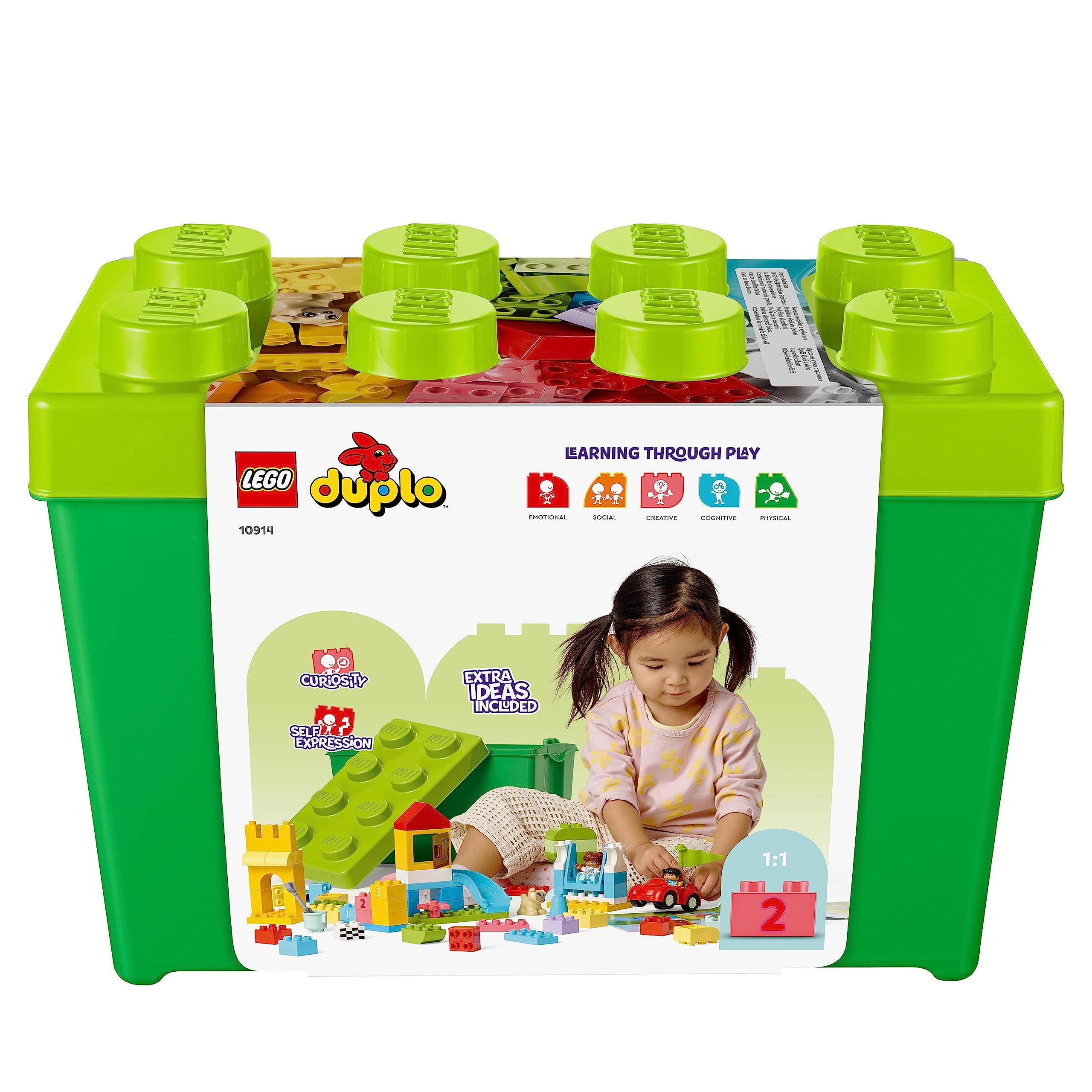 LEGO DUPLO 10914 Classic Deluxe Brick Box Building Set with Storage | 85 Pieces | Ages 1.5+ 7