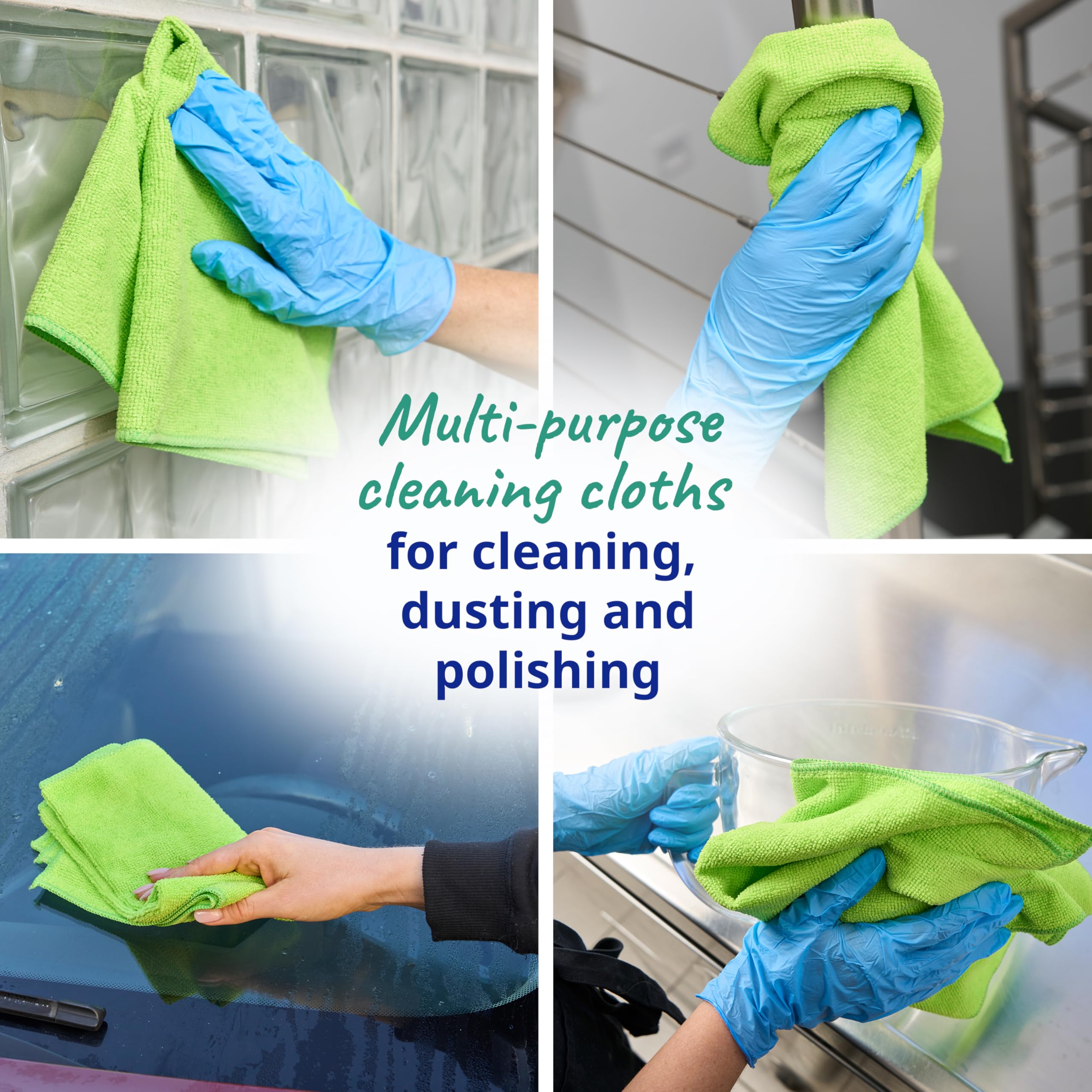 Spontex Specialist Microfibre Cloths - Pack of 10 | XL Size 38x40cm | Machine Washable 3