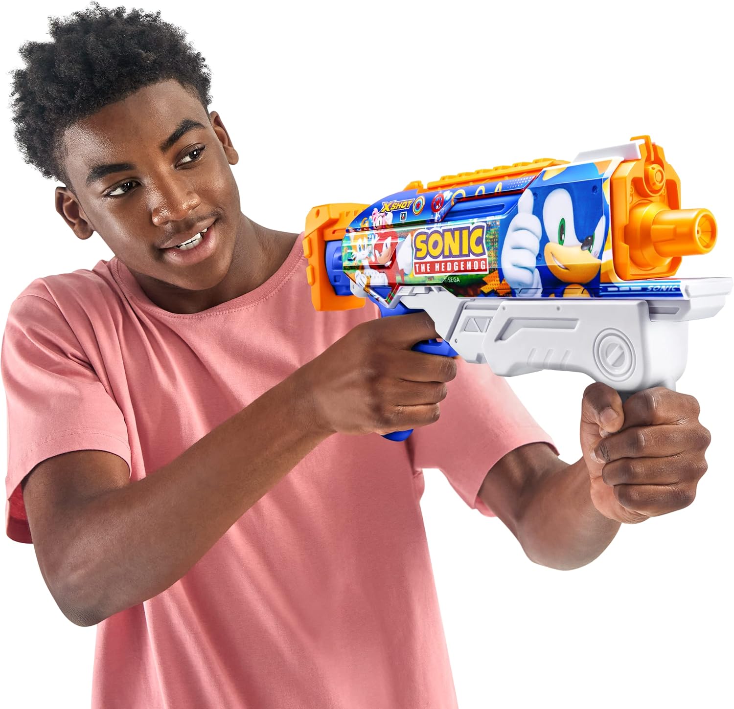 XShot Fast-Fill Skins Sonic The Hedgehog Hyperload Water Blaster - 500ml Capacity, 33ft Range 6
